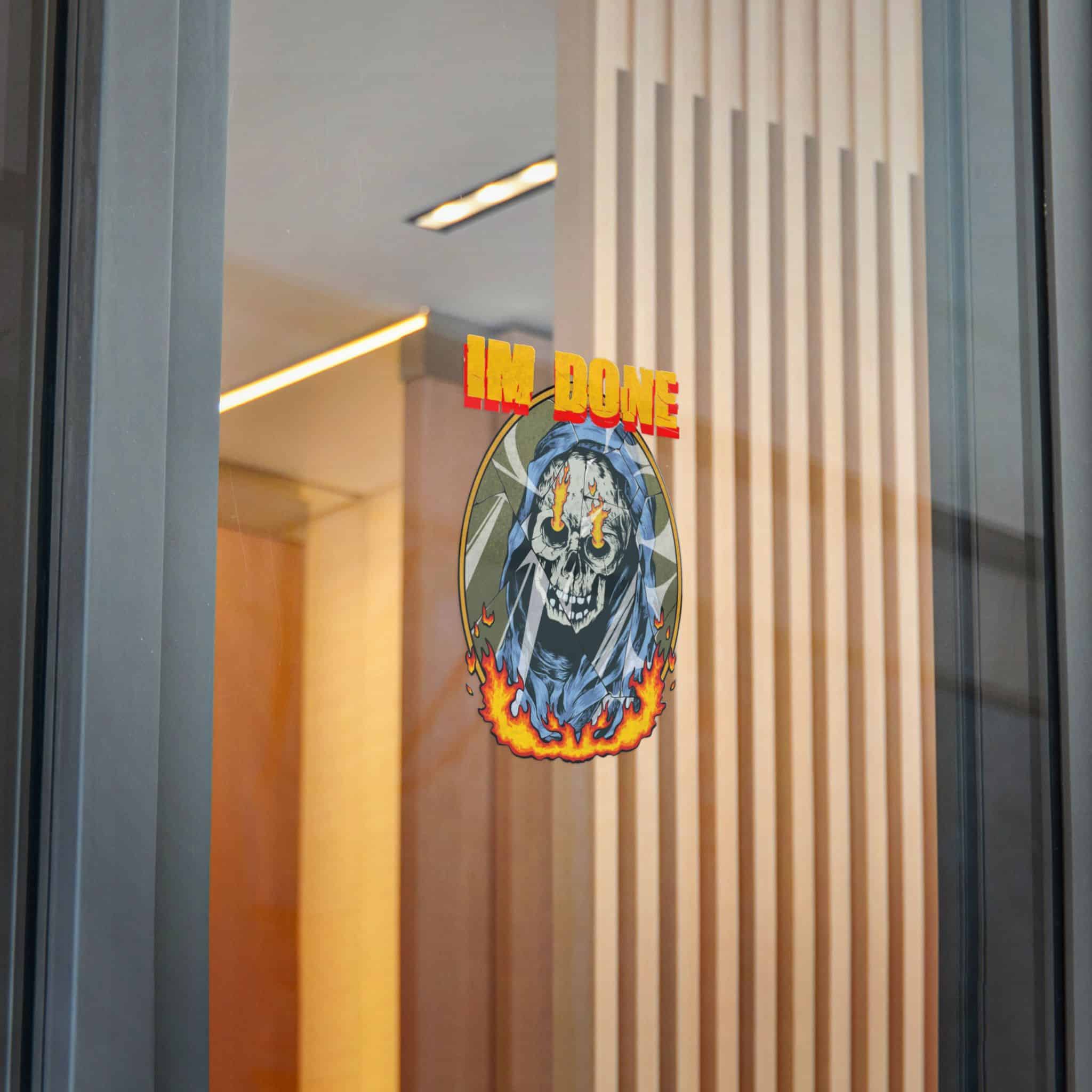 Skull With Skull Middle It Die Cut Stickers Dtf - Image 28