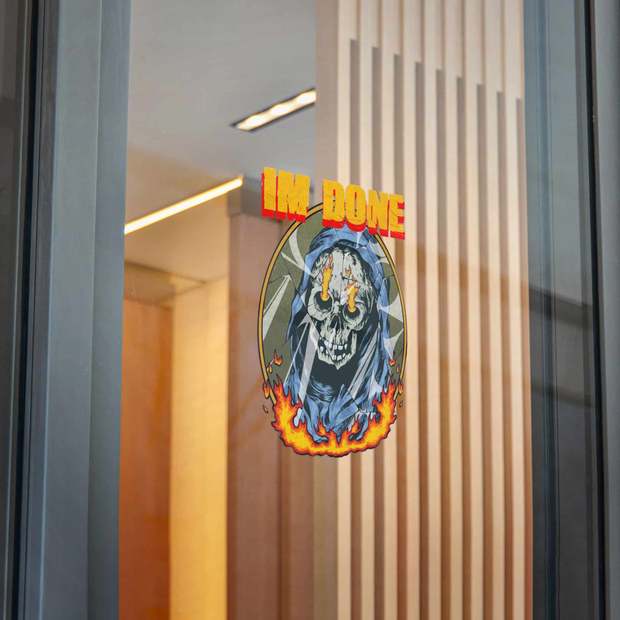 Skull With Skull Middle It Die Cut Stickers Dtf - Image 30