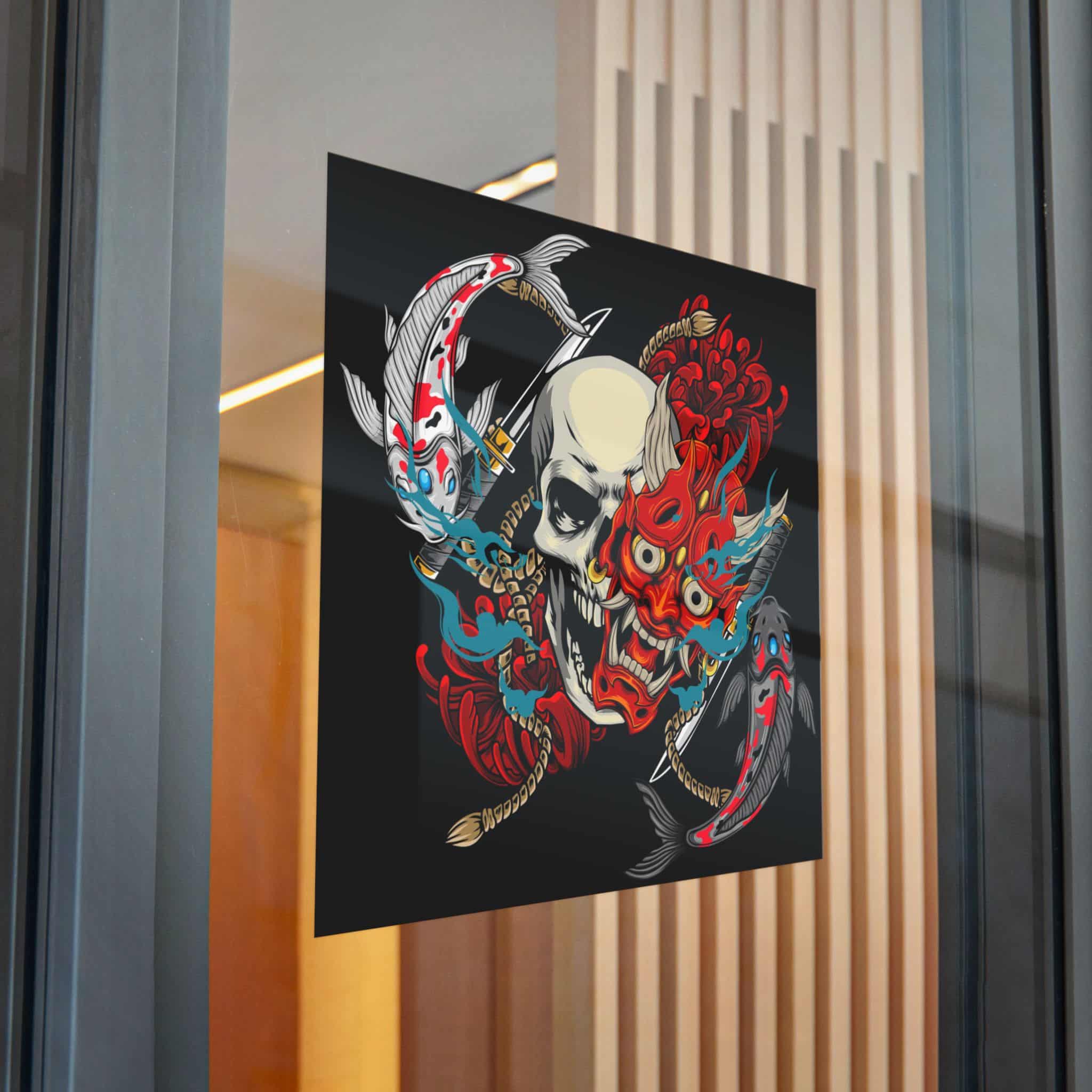 Skull Oni 2 Die Cut Stickers Dtf - Image 32