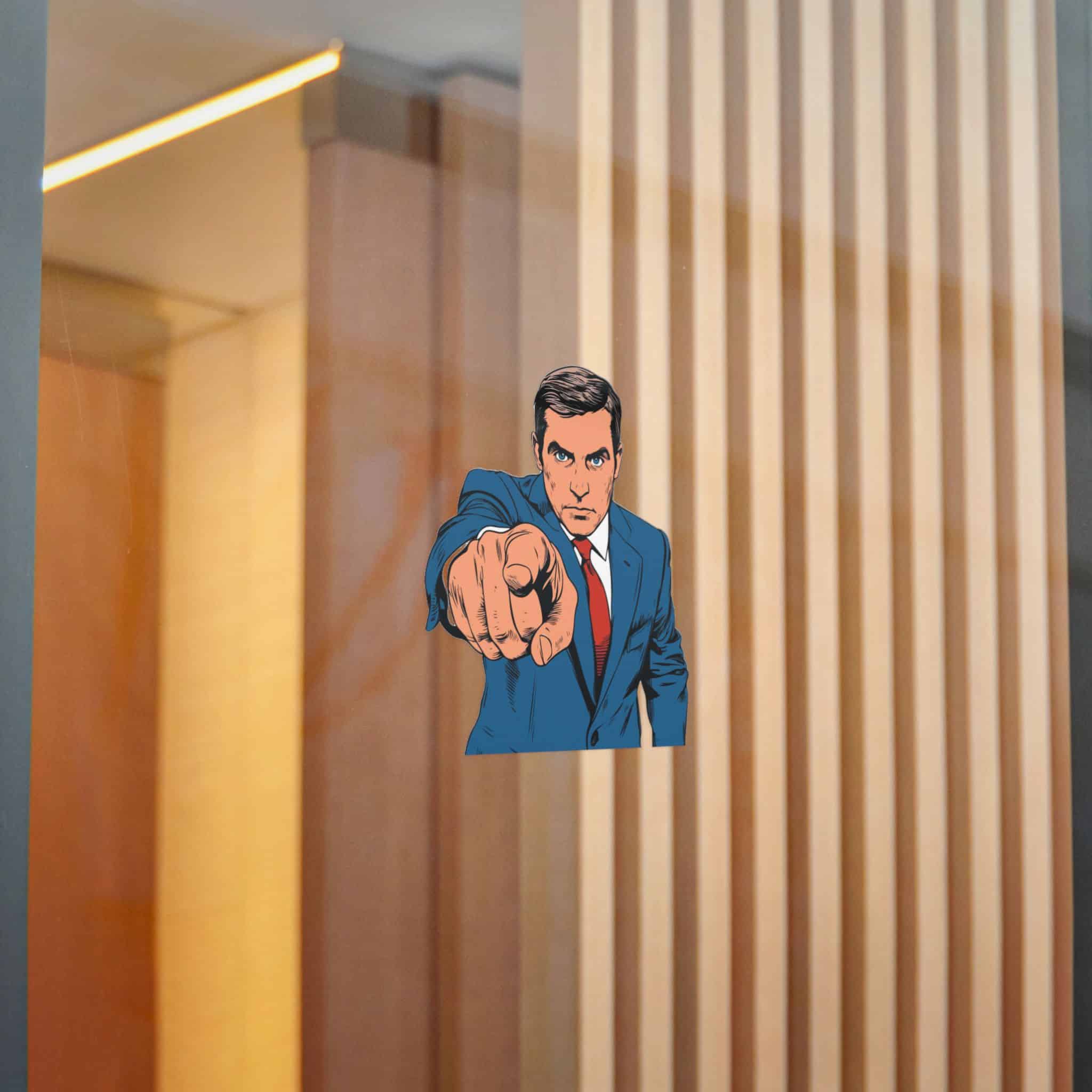 Profesional Joven Ejecutivo Masculino Senalando Usted Concepto Negocio Ilustracion Vectorial Die Cut Stickers Dtf - Image 14