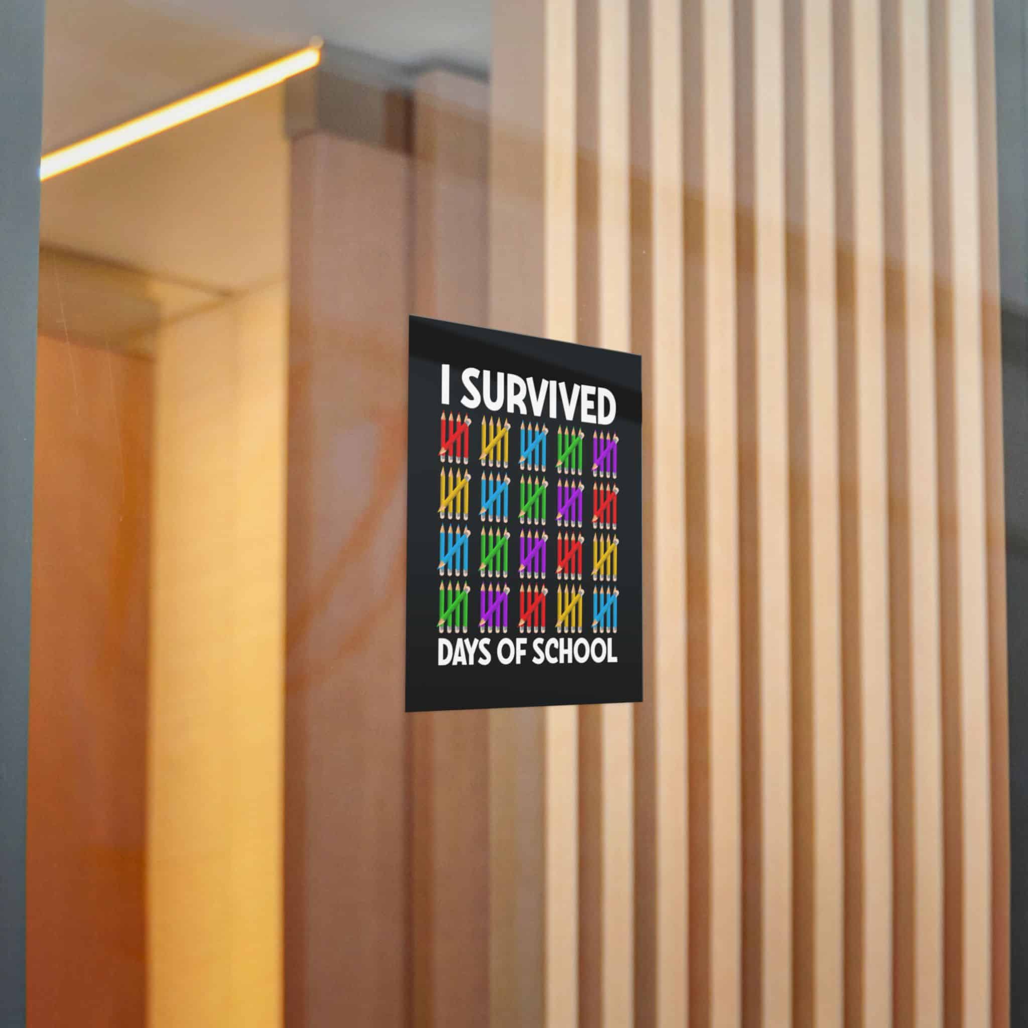 I Survived 100 Days of School Die Cut Stickers Dtf - Image 14