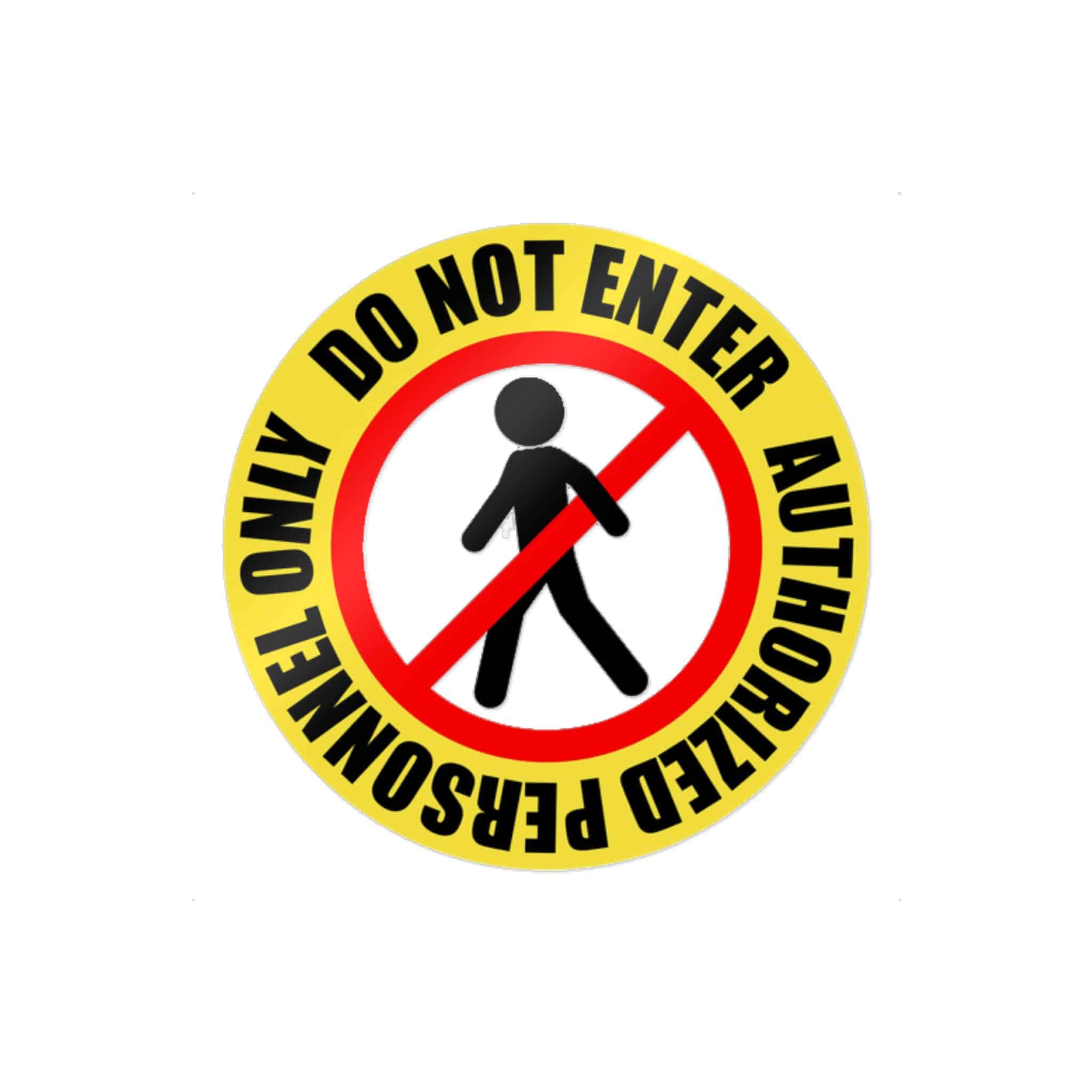 Personnel Only Die Cut Stickers Dtf