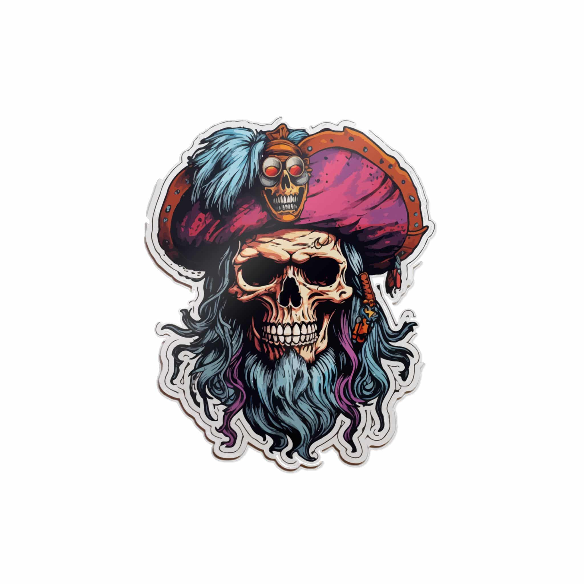Skull Pirate Die Cut Stickers Dtf - Image 31