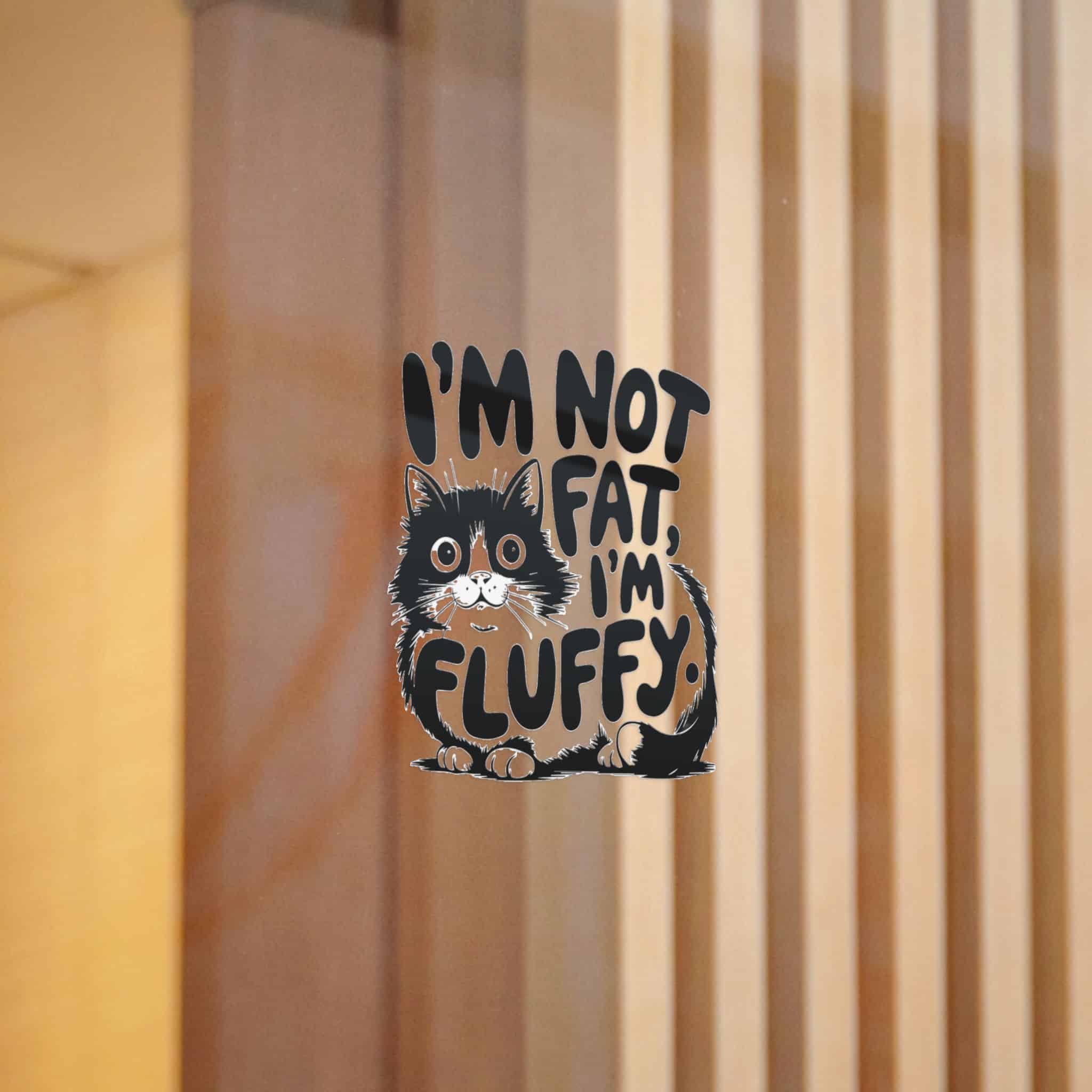 I'm Not Fat I'm Fluffy Die Cut Stickers Dtf - Image 6
