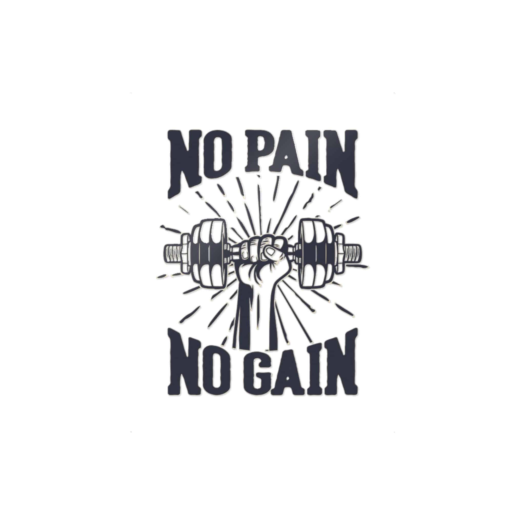 No Pain No Gain Copia Die Cut Stickers Dtf - Image 3