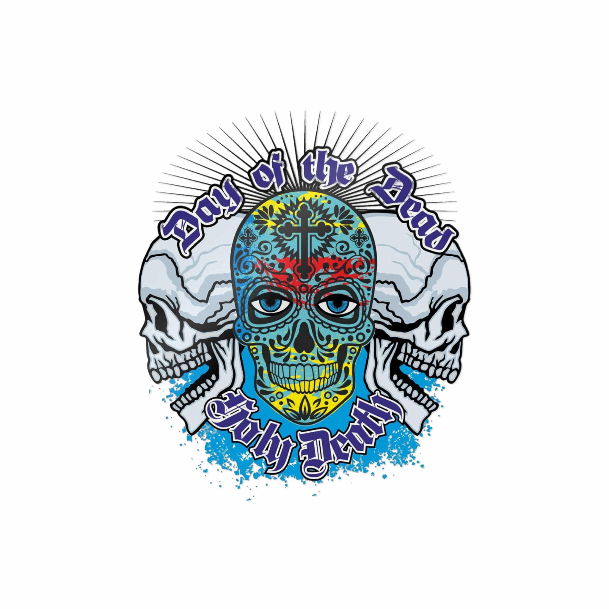 Holy Death Day Dead Mexican Sugar Skull Grunge Vintage Design T Shirts Die Cut Stickers Dtf - Image 19
