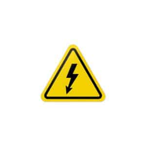 Warning 1 Flat Icon 8 High Voltage Triangle Black Yellow Die Cut Stickers Dtf