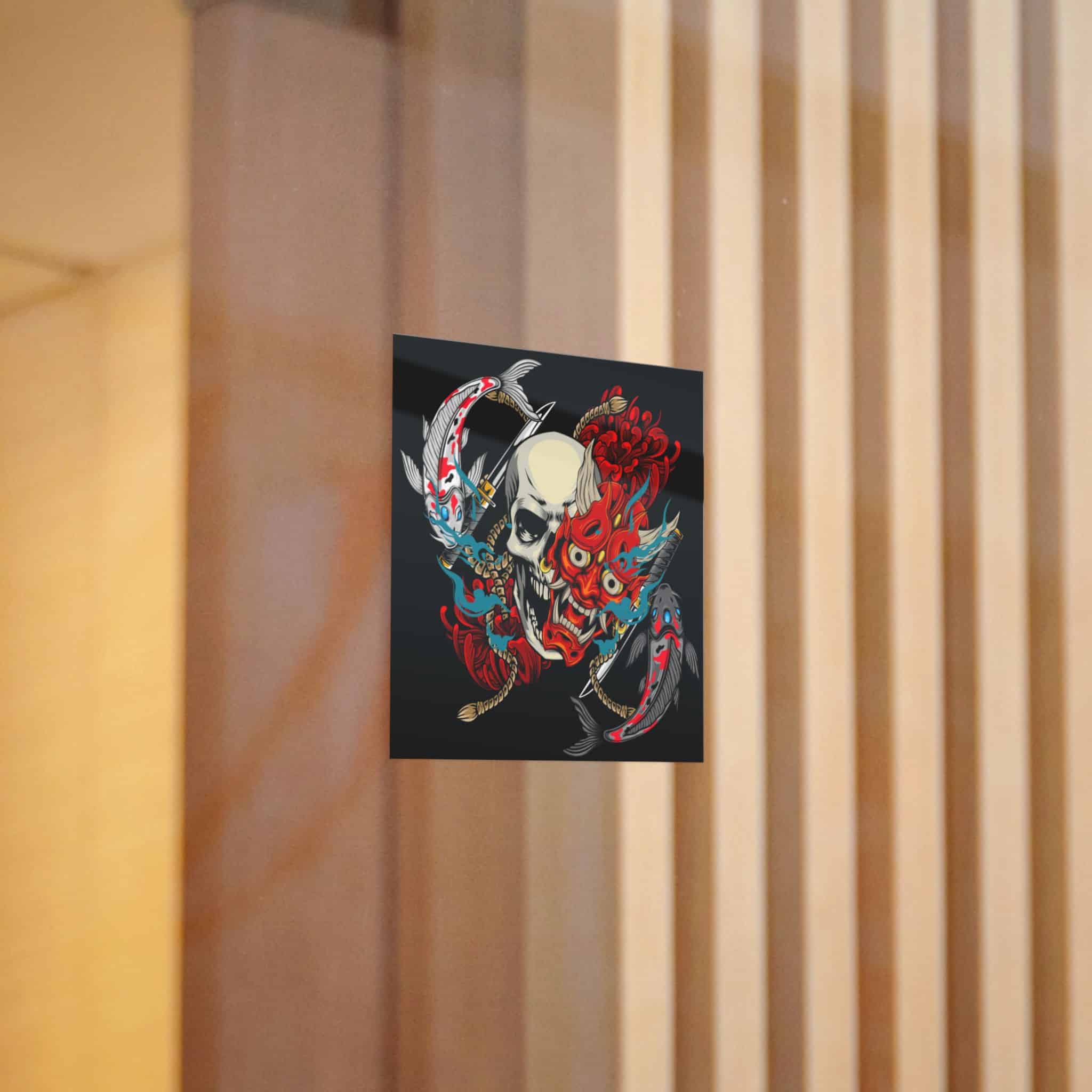 Skull Oni 2 Die Cut Stickers Dtf - Image 4