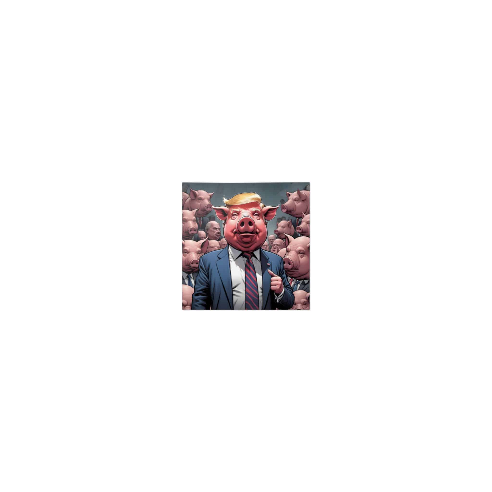 President Pig 3 Die Cut Stickers Dtf - Image 7