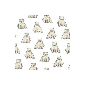Seamless Pattern With Polar Bears Vector Illustration Polar Bears Die Cut Stickers Dtf