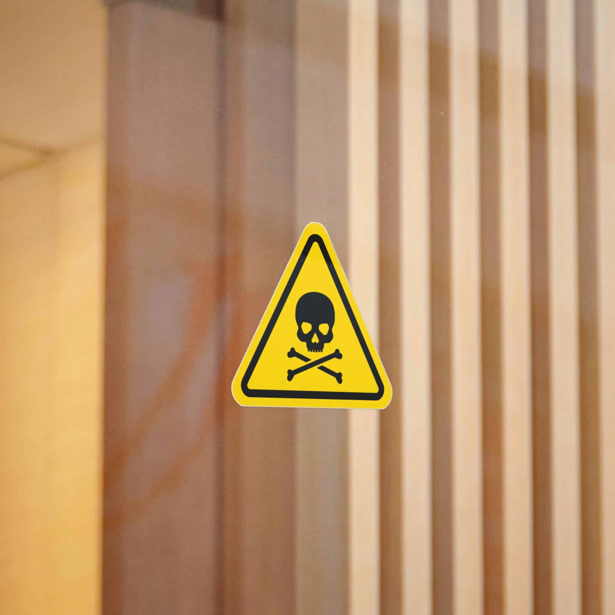 Skull Crossbones Flat Icon Black Vector Triangle Danger Sign Yellow Background Die Cut Stickers Dtf - Image 6
