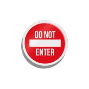 Do Not Enter 1 Die Cut Stickers Dtf