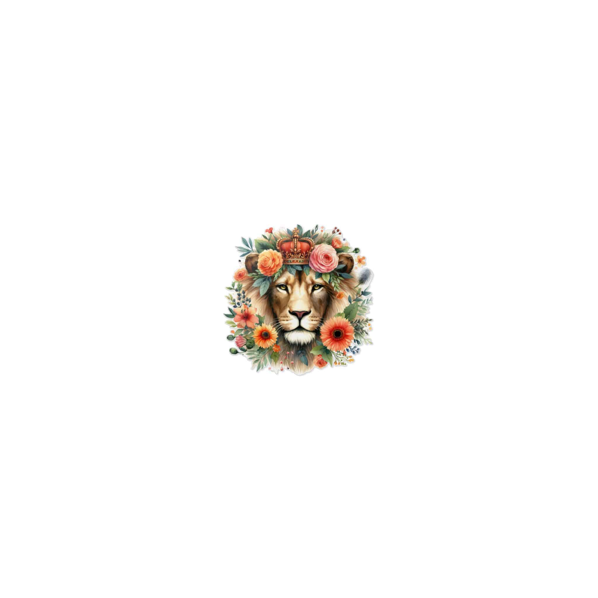 Lion With Floral Crown Die Cut Stickers Dtf - Image 7
