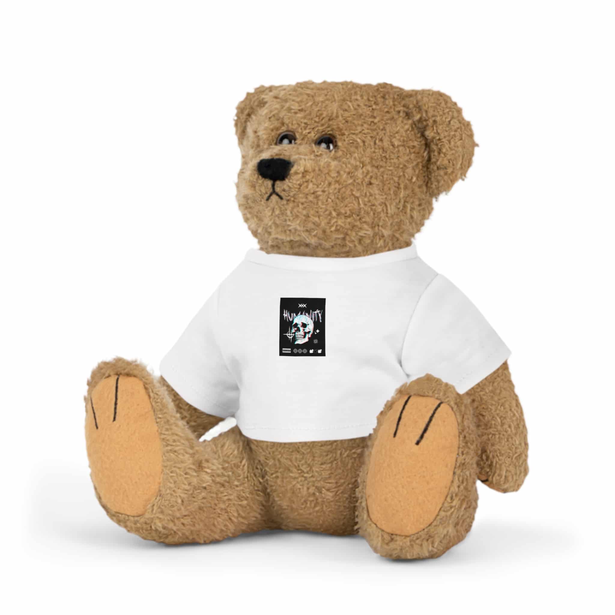Typography T Shirt Design Humanity Plush Toy With T Shirt - Image 2