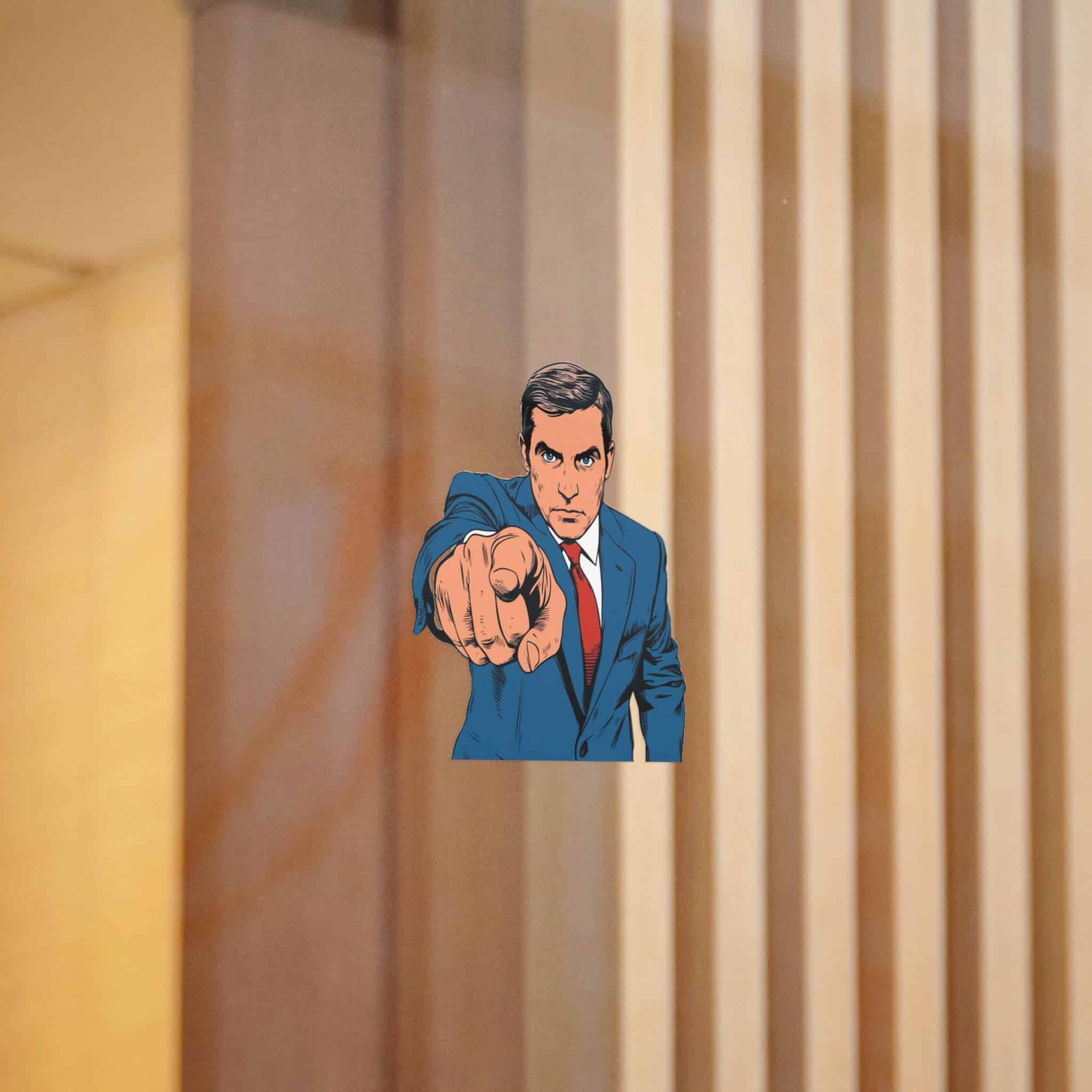 Profesional Joven Ejecutivo Masculino Senalando Usted Concepto Negocio Ilustracion Vectorial Die Cut Stickers Dtf - Image 4