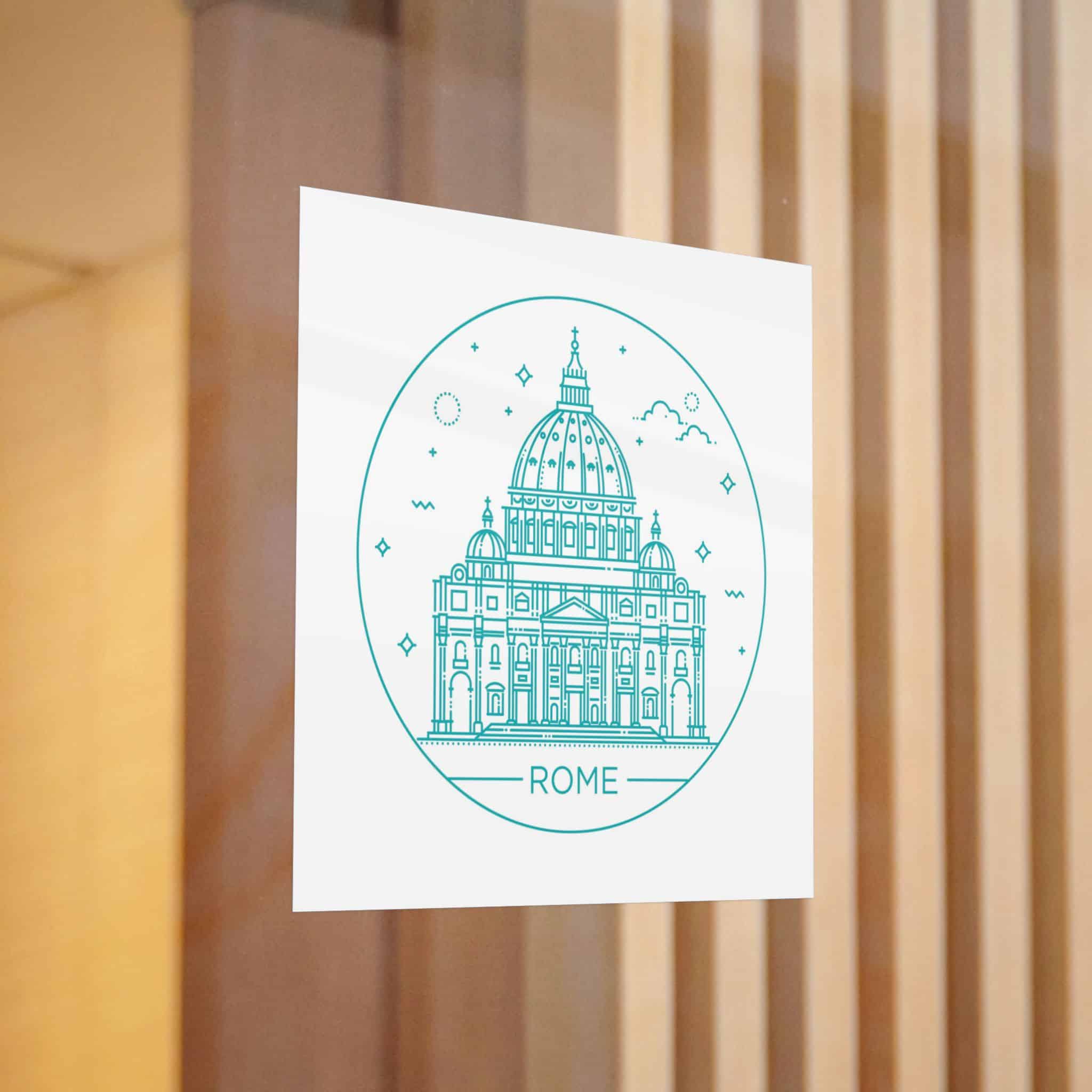 Roma Die Cut Stickers Dtf - Image 12
