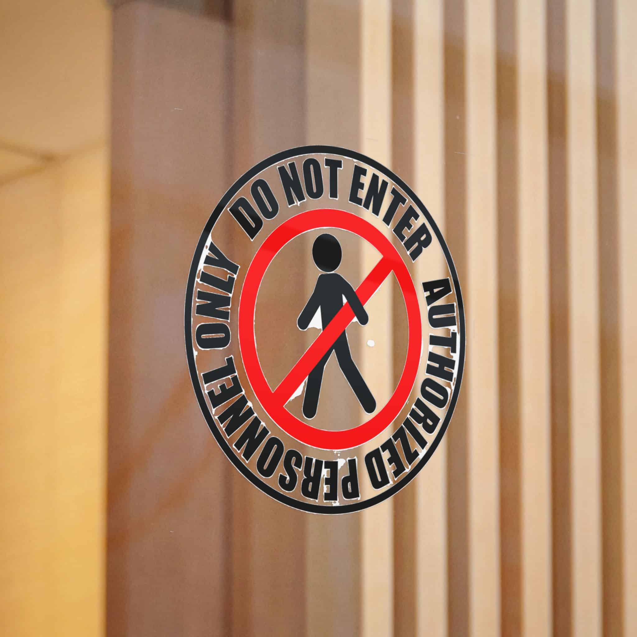 Do Not Enter Personnel Authorized Only Die Cut Stickers Dtf - Image 12