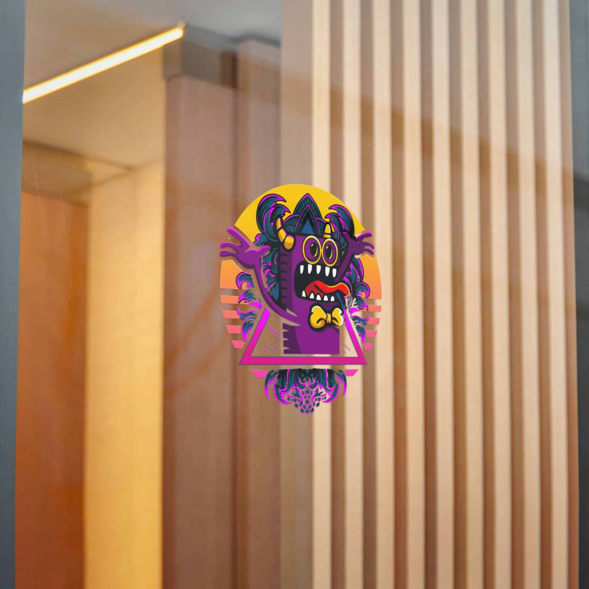 Surprised Purple Monster With Yellow Bow Tie Die Cut Stickers Dtf - Image 16