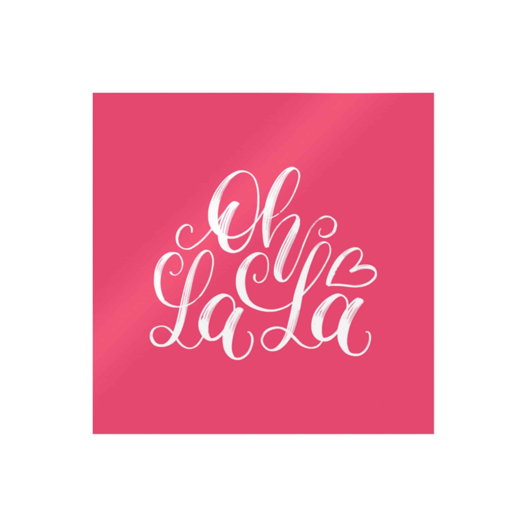 Oh La La Die Cut Stickers Dtf