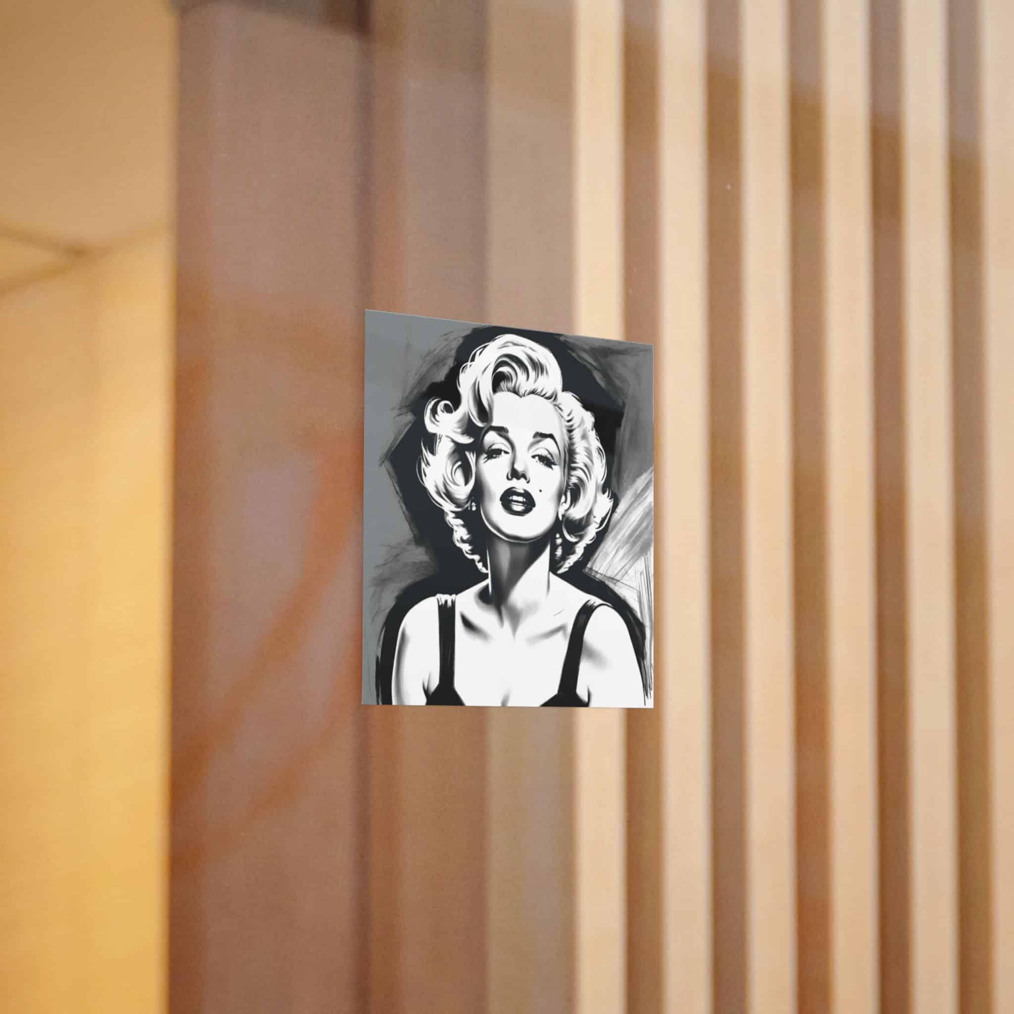 Marilyn Monroe Drawing Die Cut Stickers Dtf - Image 4