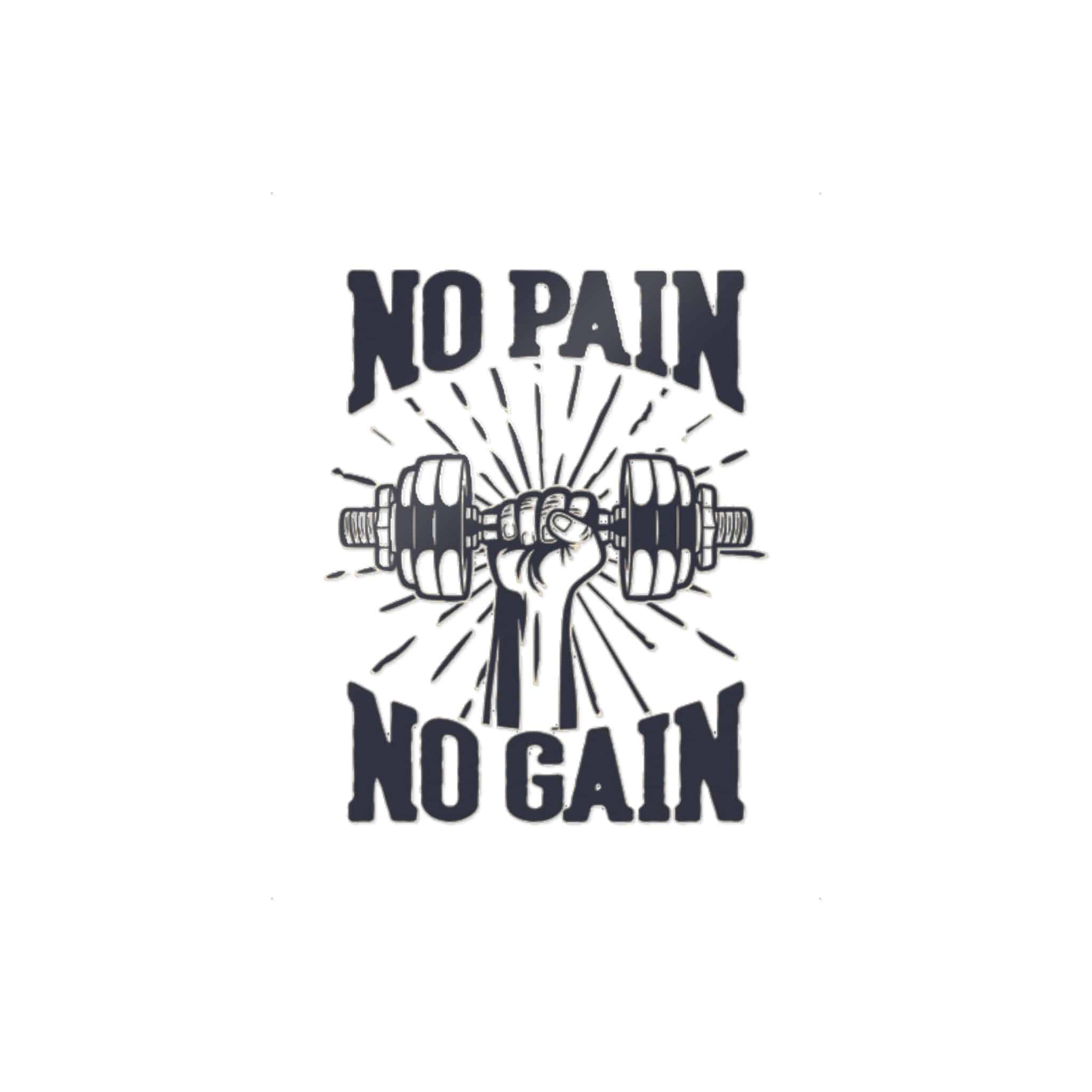 No Pain No Gain Copia Die Cut Stickers Dtf
