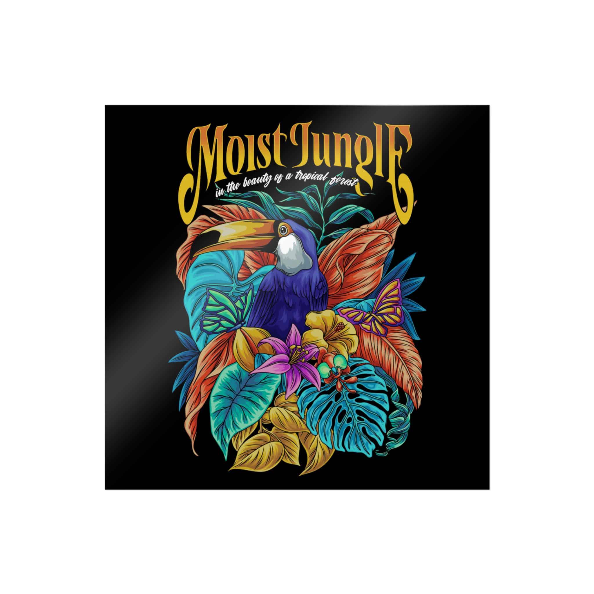 Tropical Bird With Text Illustration Die Cut Stickers Dtf - Image 5