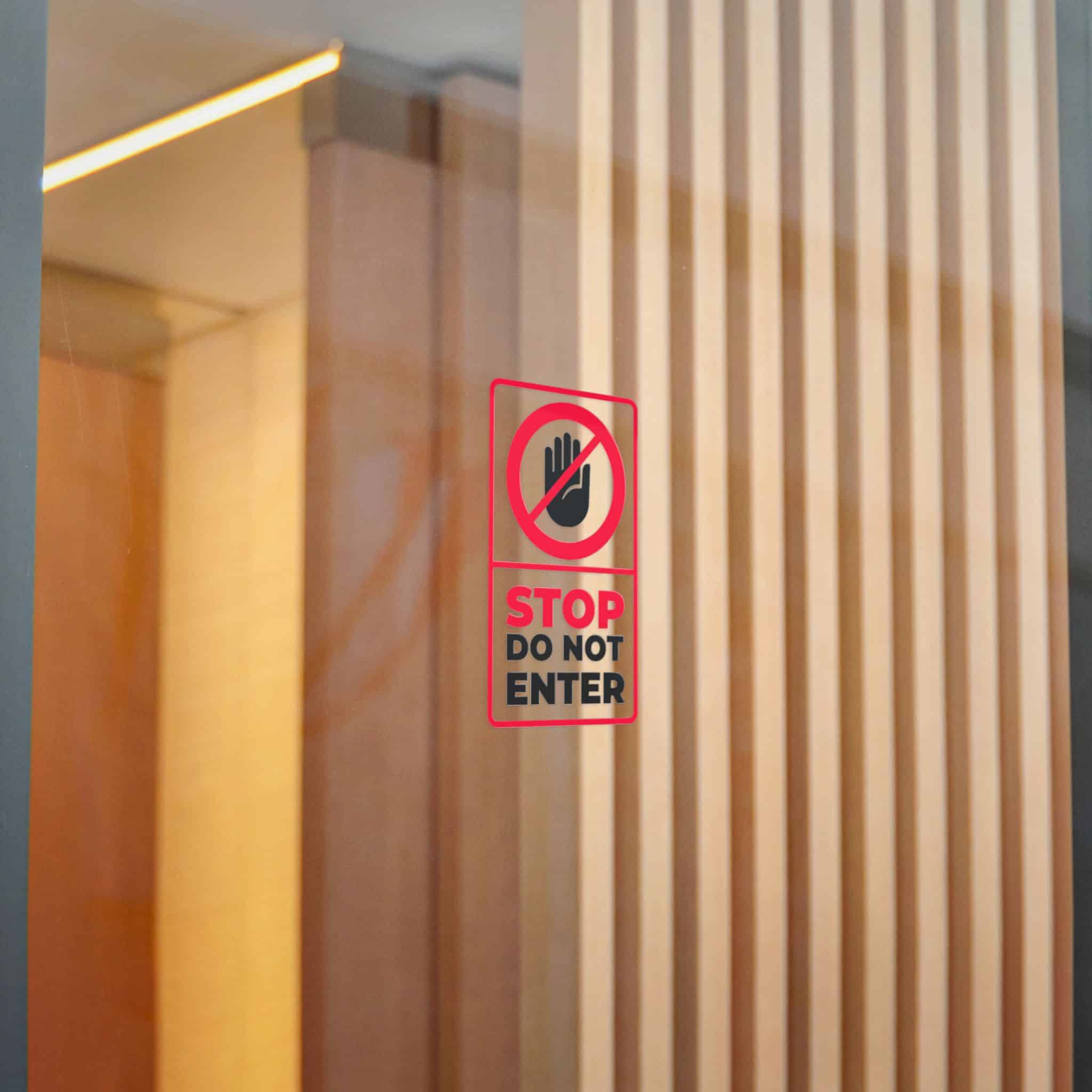 Stop Do Not Enter 184623 Die Cut Stickers Dtf - Image 14