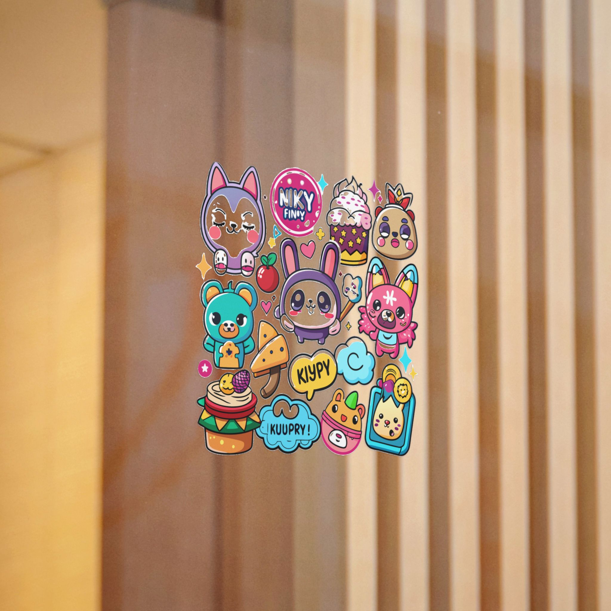 Cute Cartoon Animals With Fun Text In A Colorful Design Die Cut Stickers Dtf - Image 6
