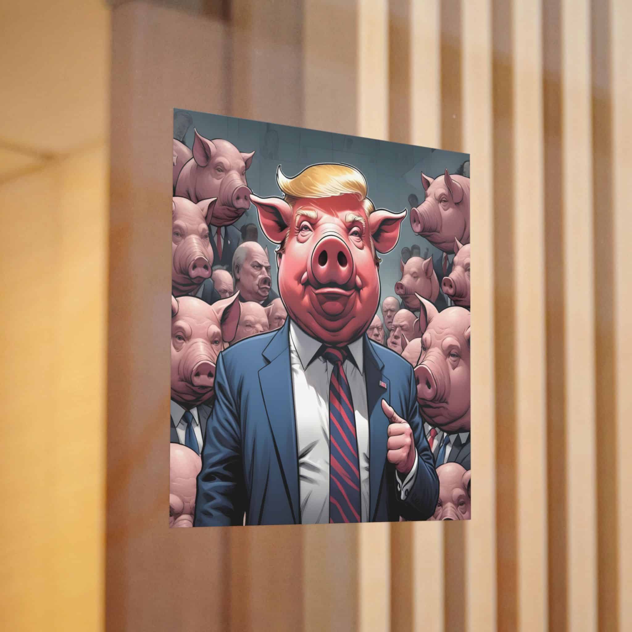 President Pig 3 Die Cut Stickers Dtf - Image 12