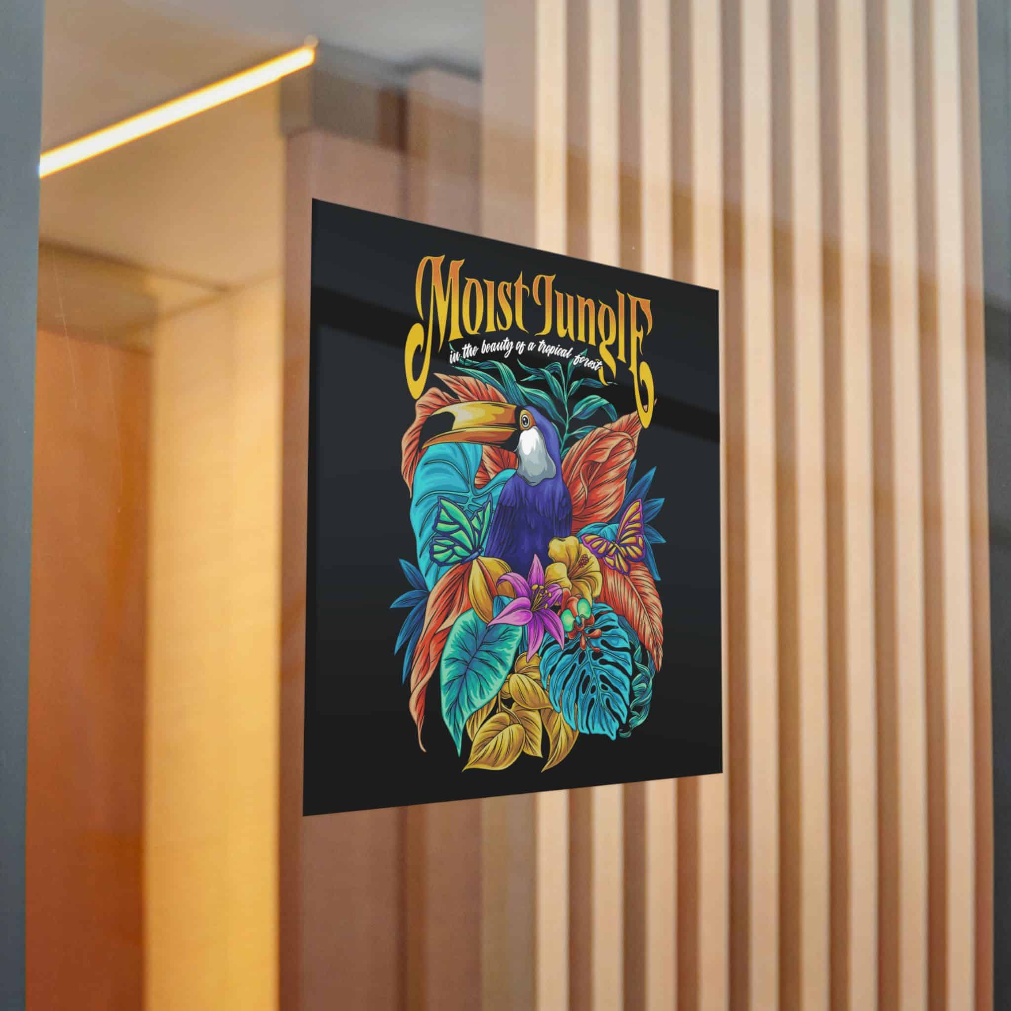 Tropical Bird With Text Illustration Die Cut Stickers Dtf - Image 22