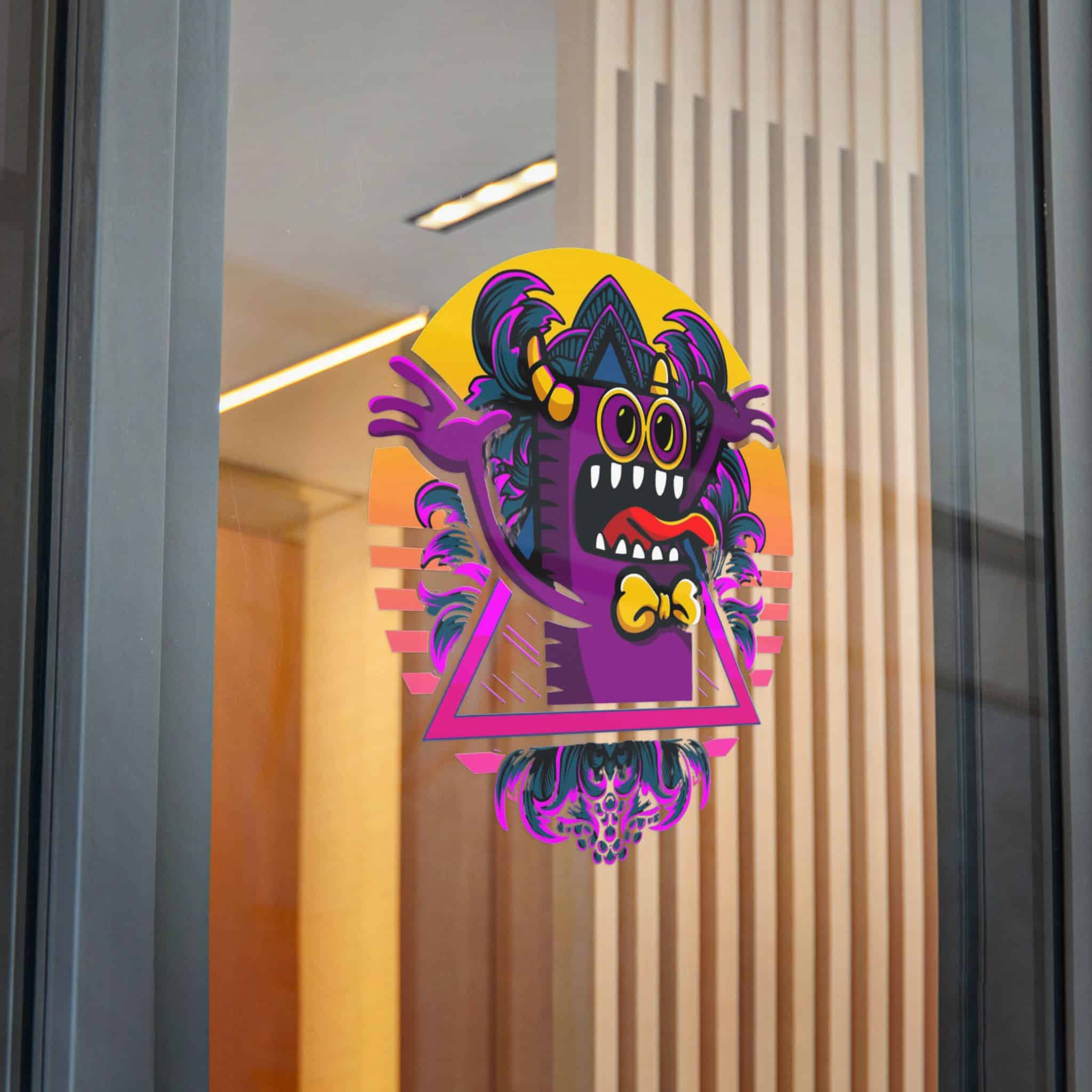 Surprised Purple Monster With Yellow Bow Tie Die Cut Stickers Dtf - Image 32
