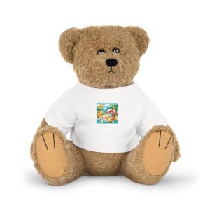 Adorable Beach Animals Enjoying Summer Fun Cute Cartoon (13) Plush Toy With T Shirt