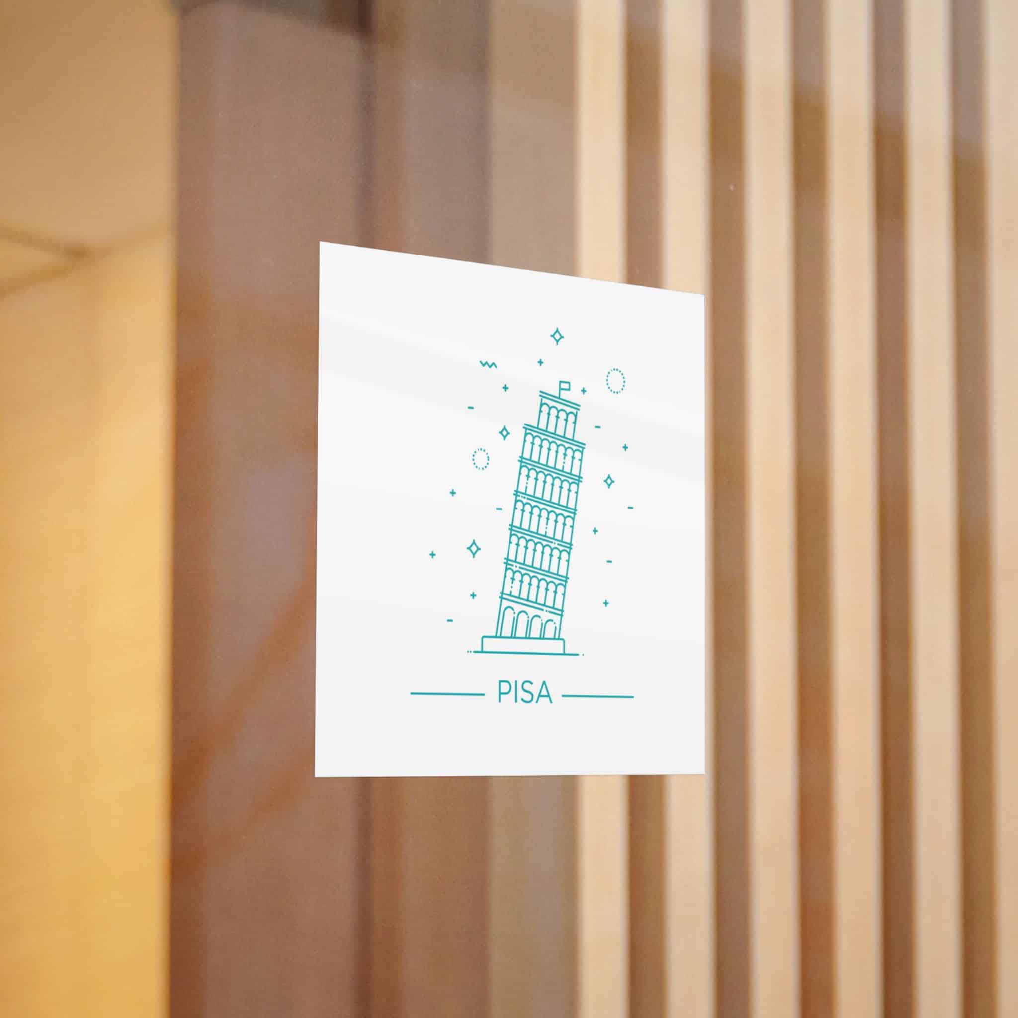 Pisa Die Cut Stickers Dtf - Image 6