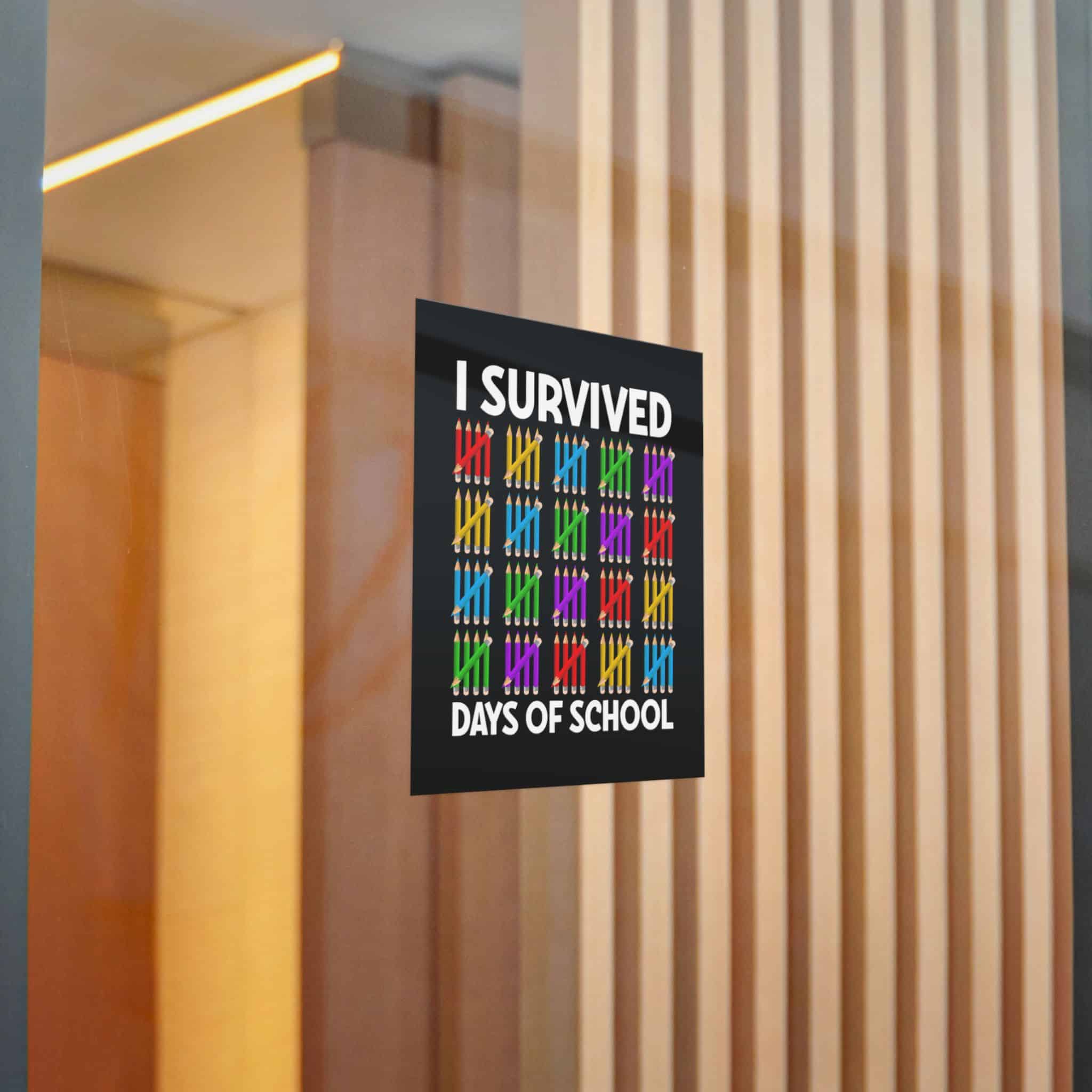 I Survived 100 Days of School Die Cut Stickers Dtf - Image 16