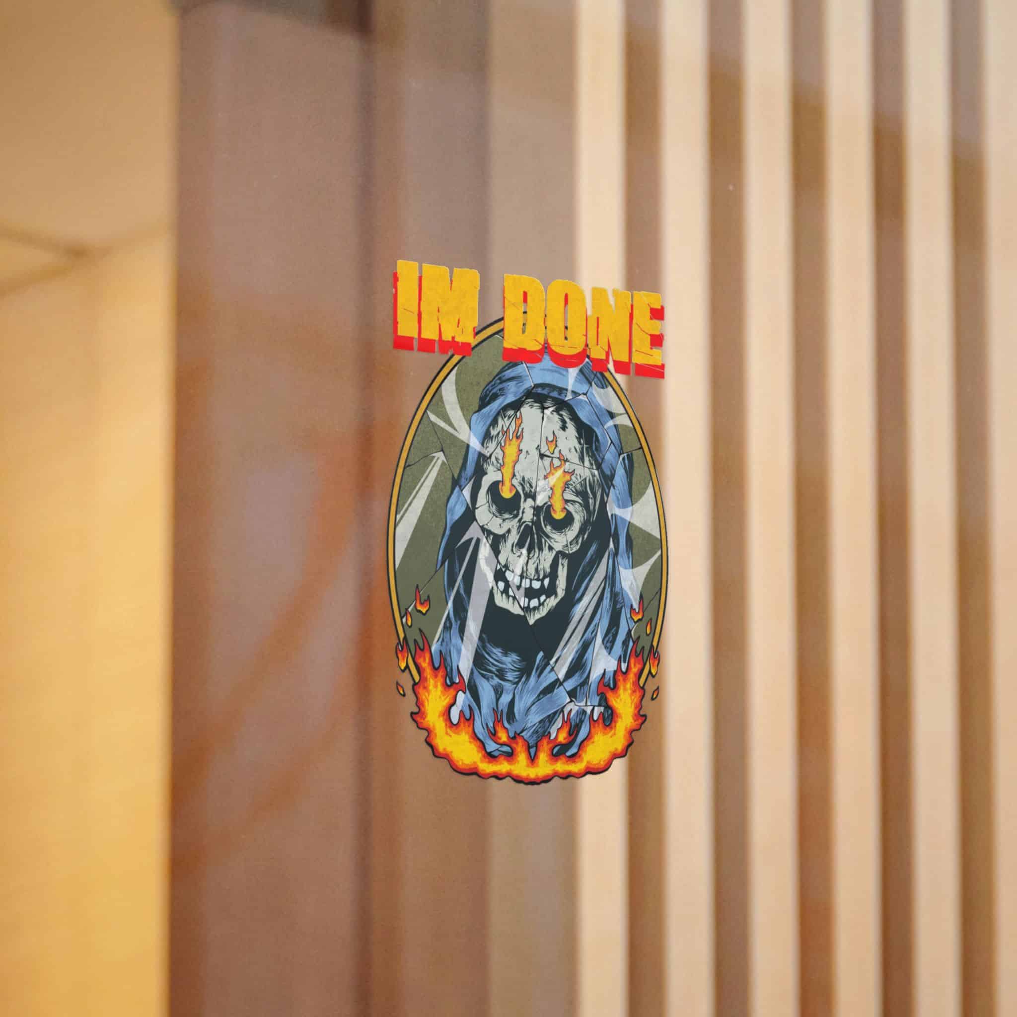Skull With Skull Middle It Die Cut Stickers Dtf - Image 12