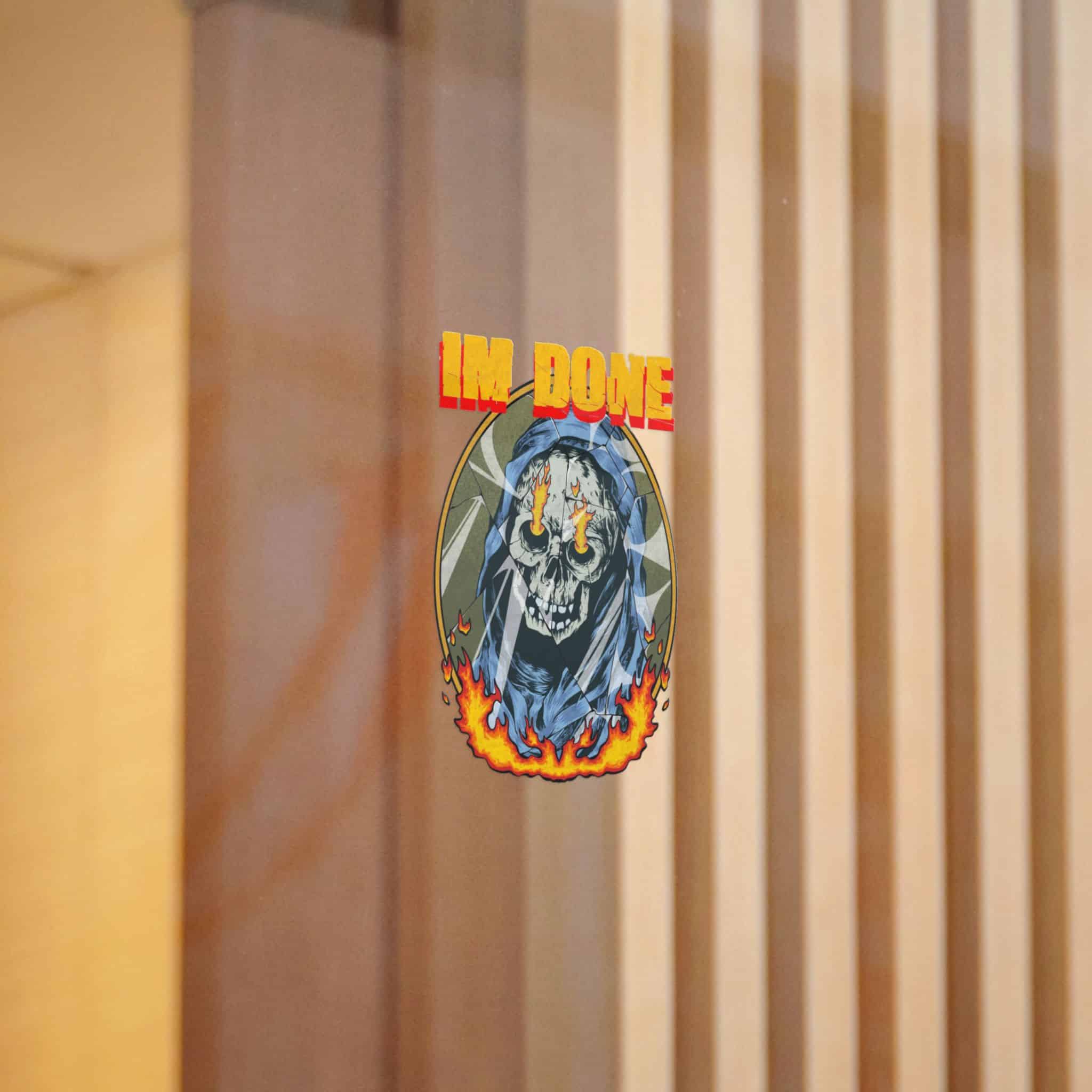 Skull With Skull Middle It Die Cut Stickers Dtf - Image 6