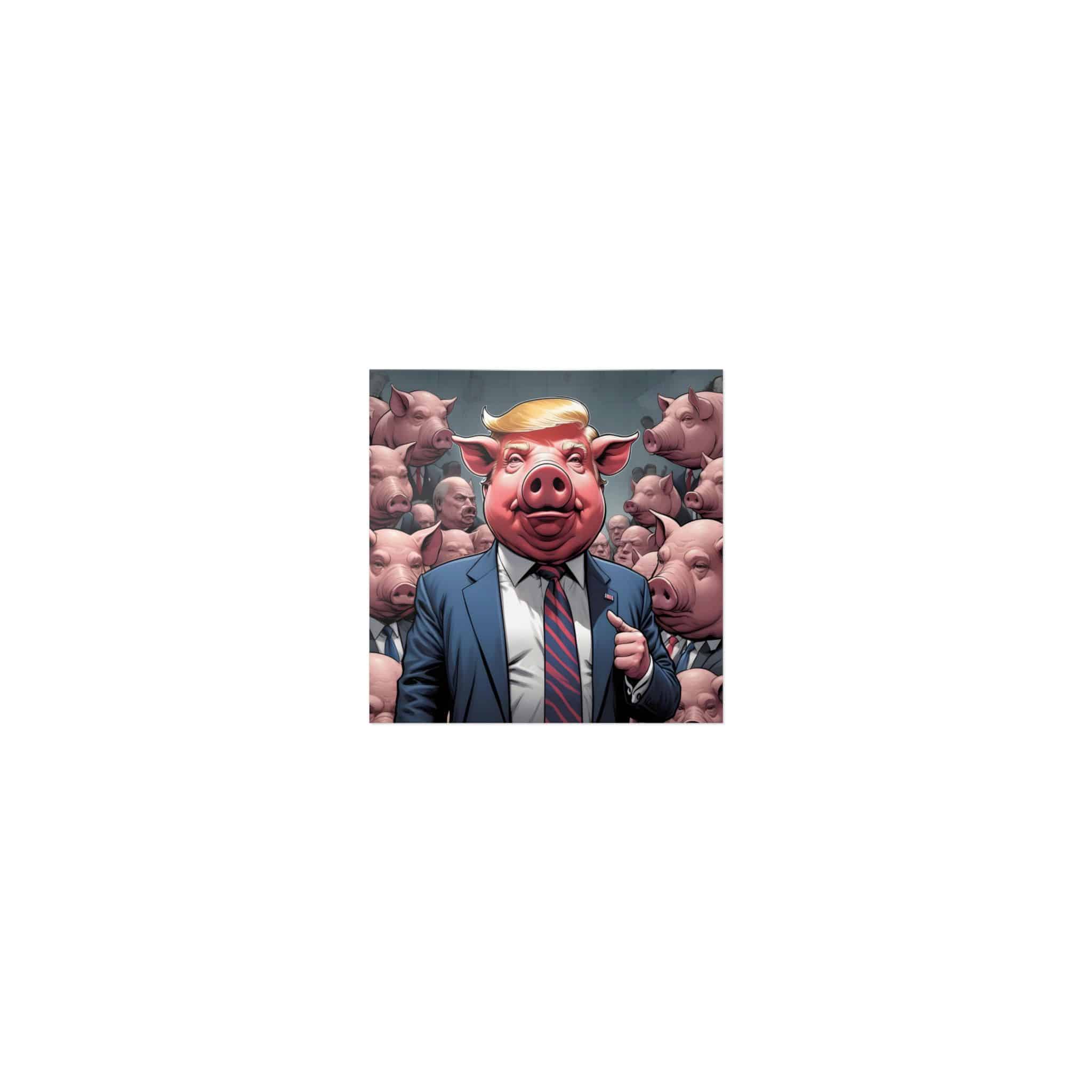President Pig 3 Die Cut Stickers Dtf - Image 17
