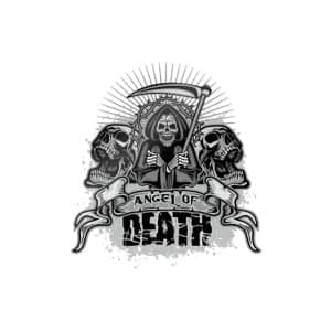 Gothic Sign With Skull Grunge Vintage Design T Shirts (11) Die Cut Stickers Dtf