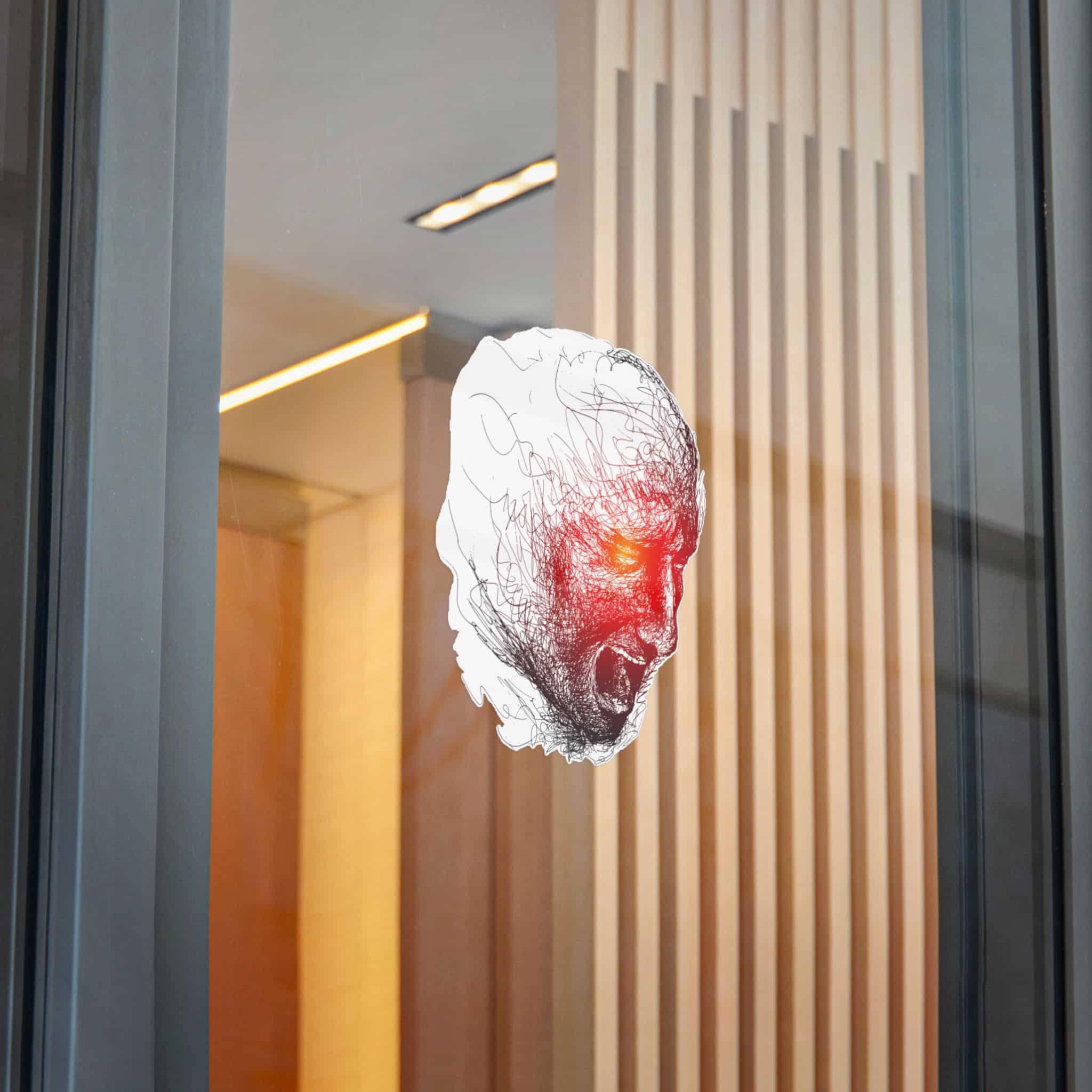 Man S Face Dissolving Into Pen Lines Sketch Illustration Die Cut Stickers Dtf - Image 30