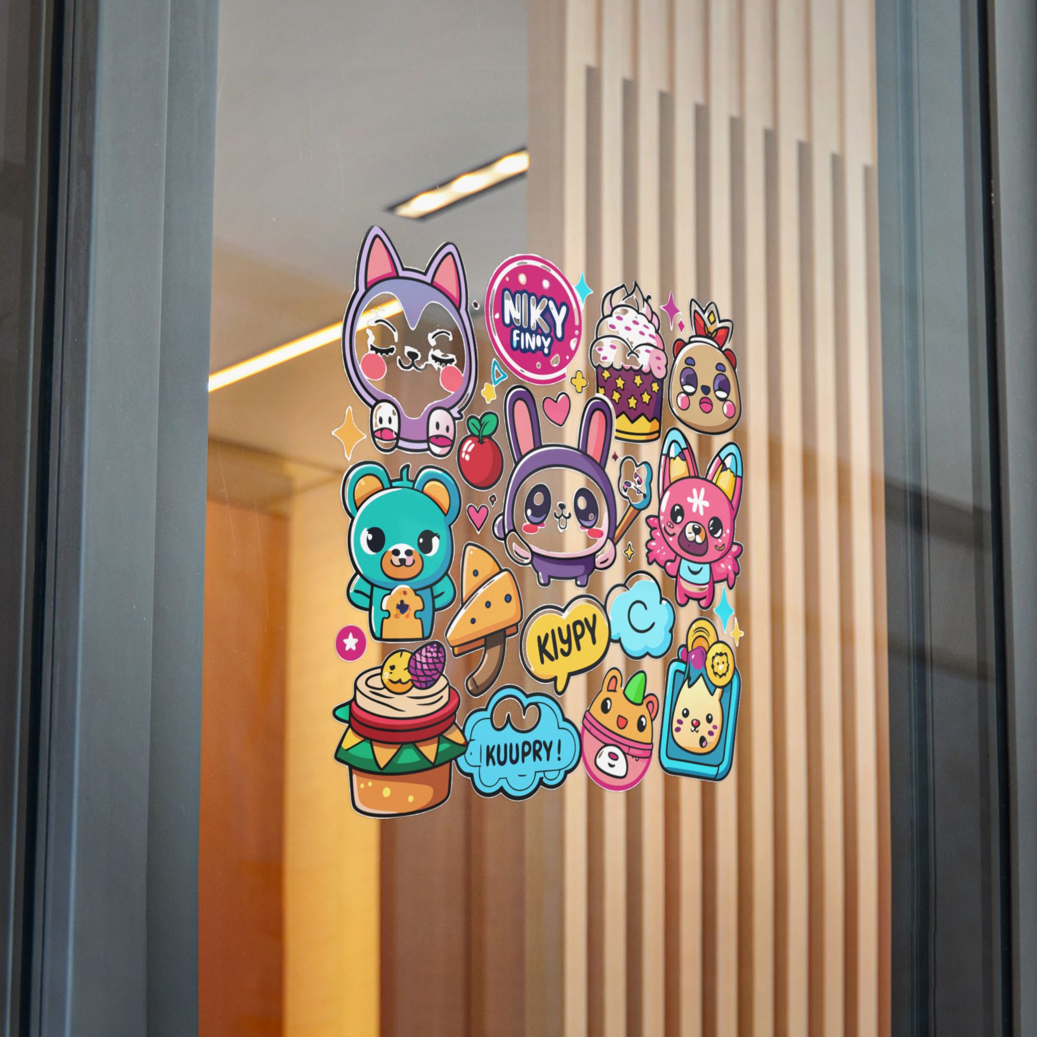 Cute Cartoon Animals With Fun Text In A Colorful Design Die Cut Stickers Dtf - Image 30