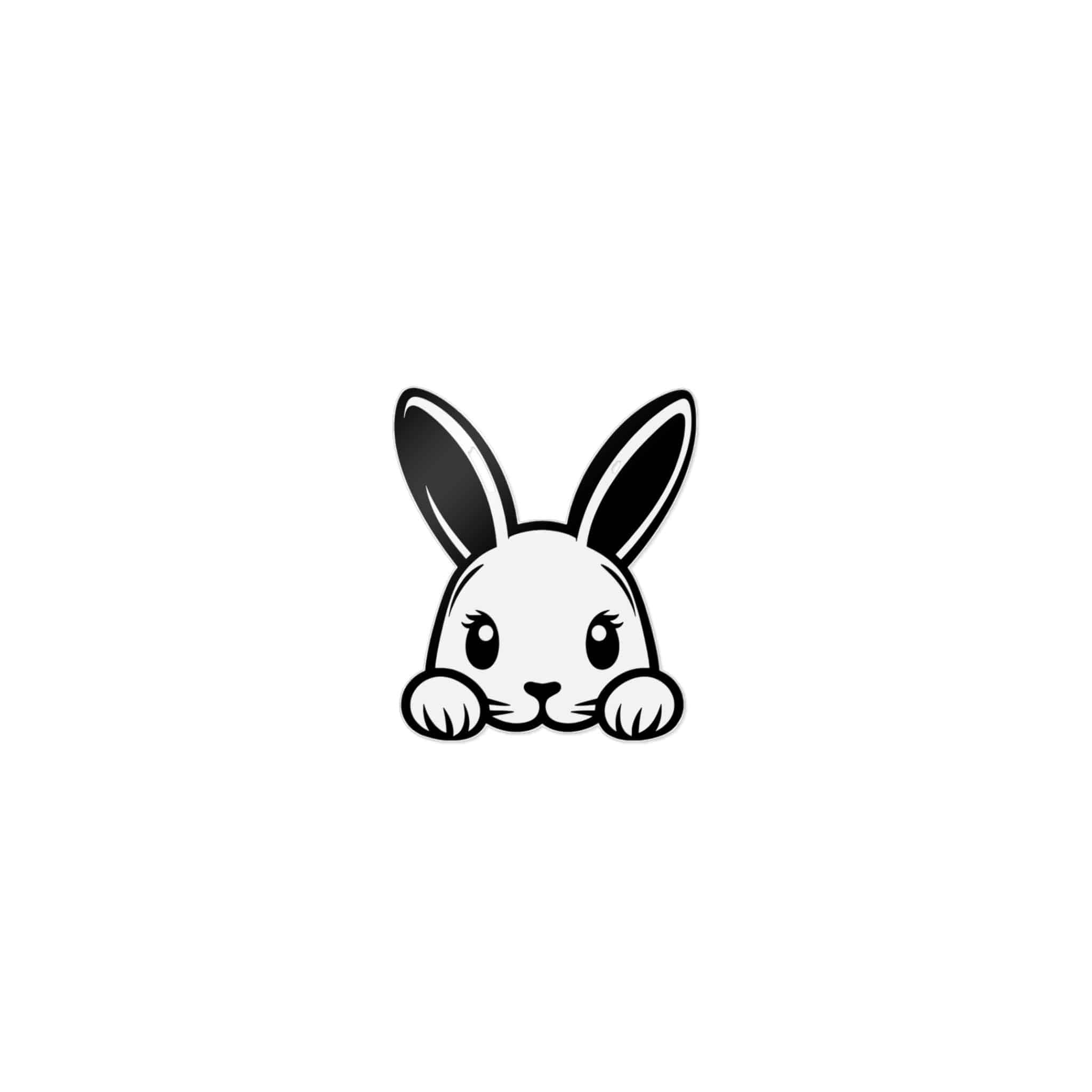 Peeking Rabit Die Cut Stickers Dtf - Image 9
