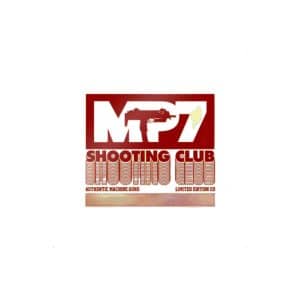 Mp7 Shooting Club Simple Vintage Die Cut Stickers Dtf