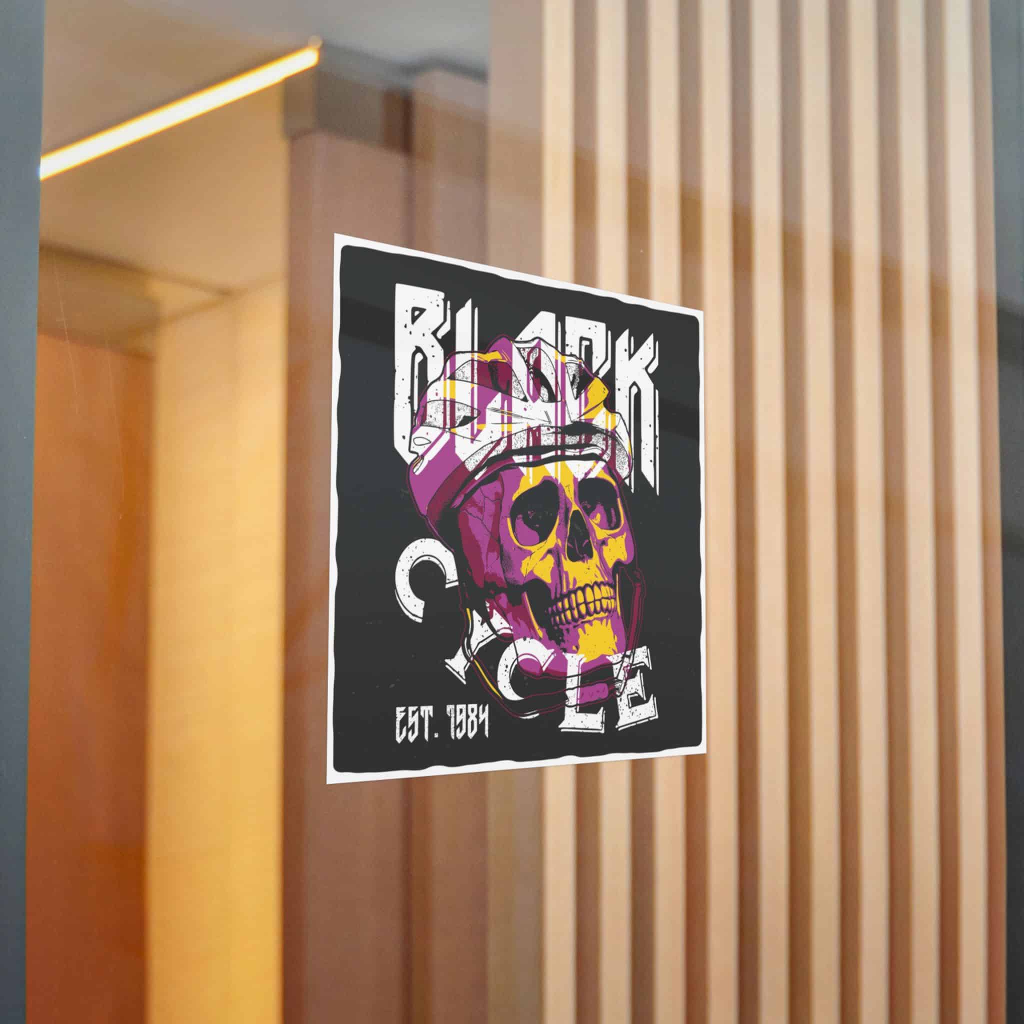 Tshirt Poster Design With Skull Bicycle Helmet Die Cut Stickers Dtf - Image 20