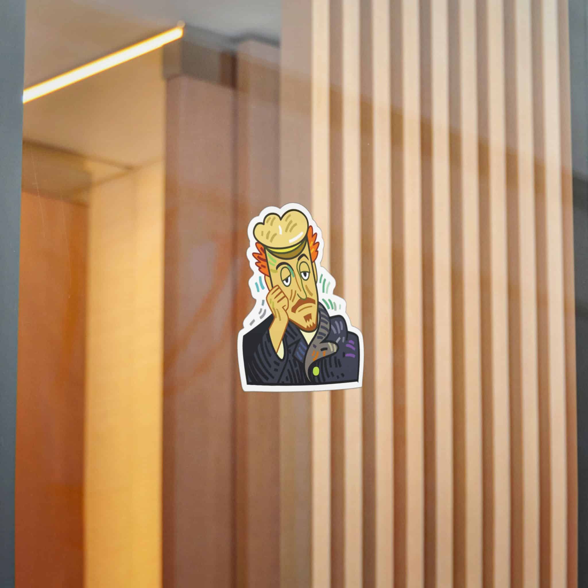 Weary Artist Portrait Die Cut Stickers Dtf - Image 14
