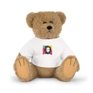 Cartoon Hippie 80s Seamless Miami Vibe Pop Art Deco V14 Plush Toy With T Shirt