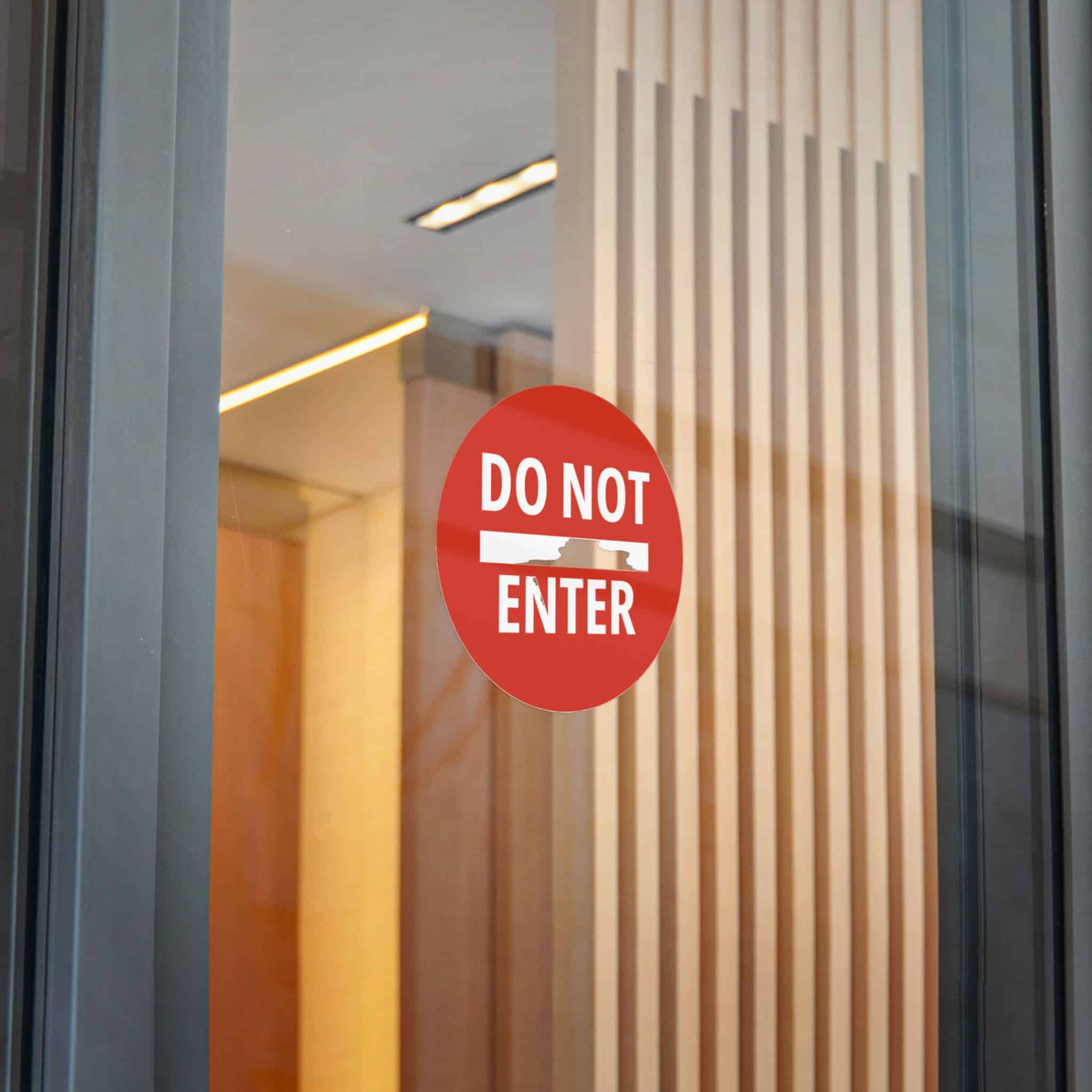 Do Not Enter Icon Sign Die Cut Stickers Dtf - Image 26