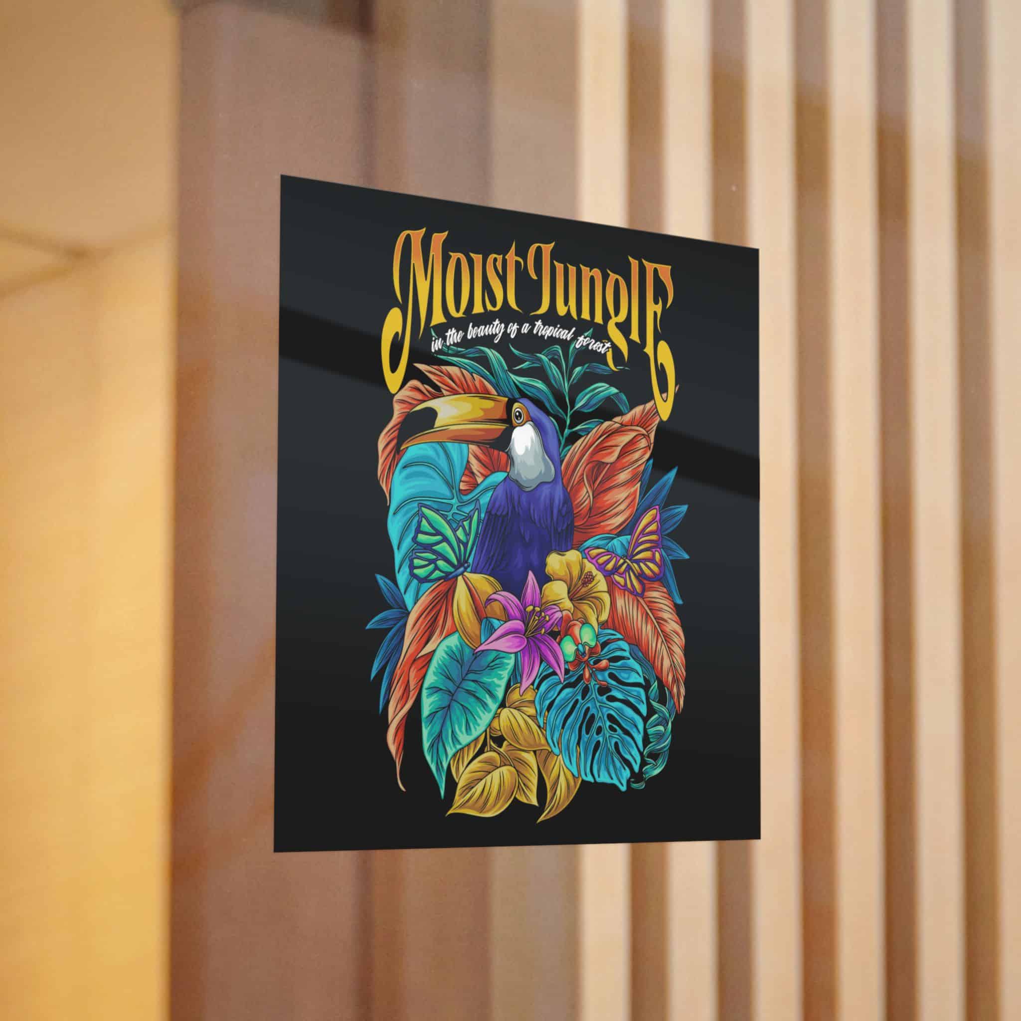 Tropical Bird With Text Illustration Die Cut Stickers Dtf - Image 12