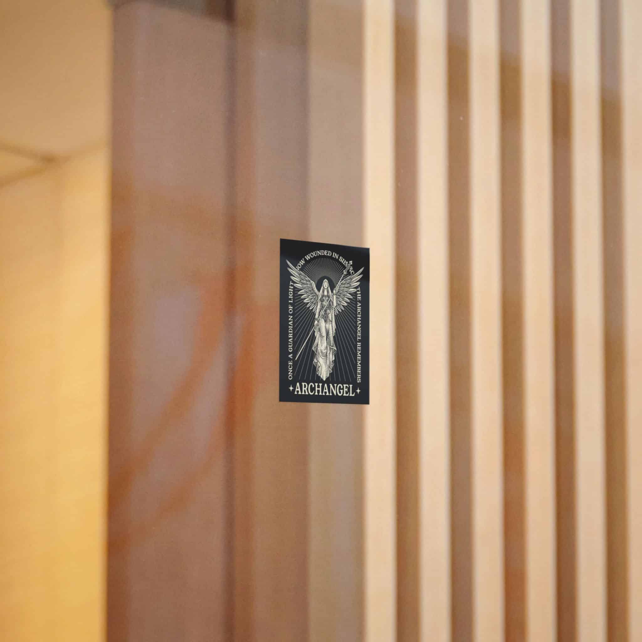 Illustration Majestic Archangel With Spear Radiant Light Die Cut Stickers Dtf - Image 2