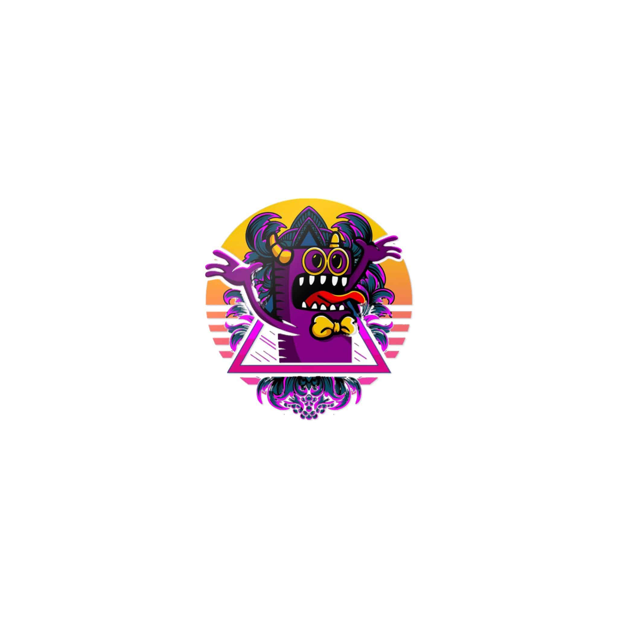 Surprised Purple Monster With Yellow Bow Tie Die Cut Stickers Dtf - Image 9
