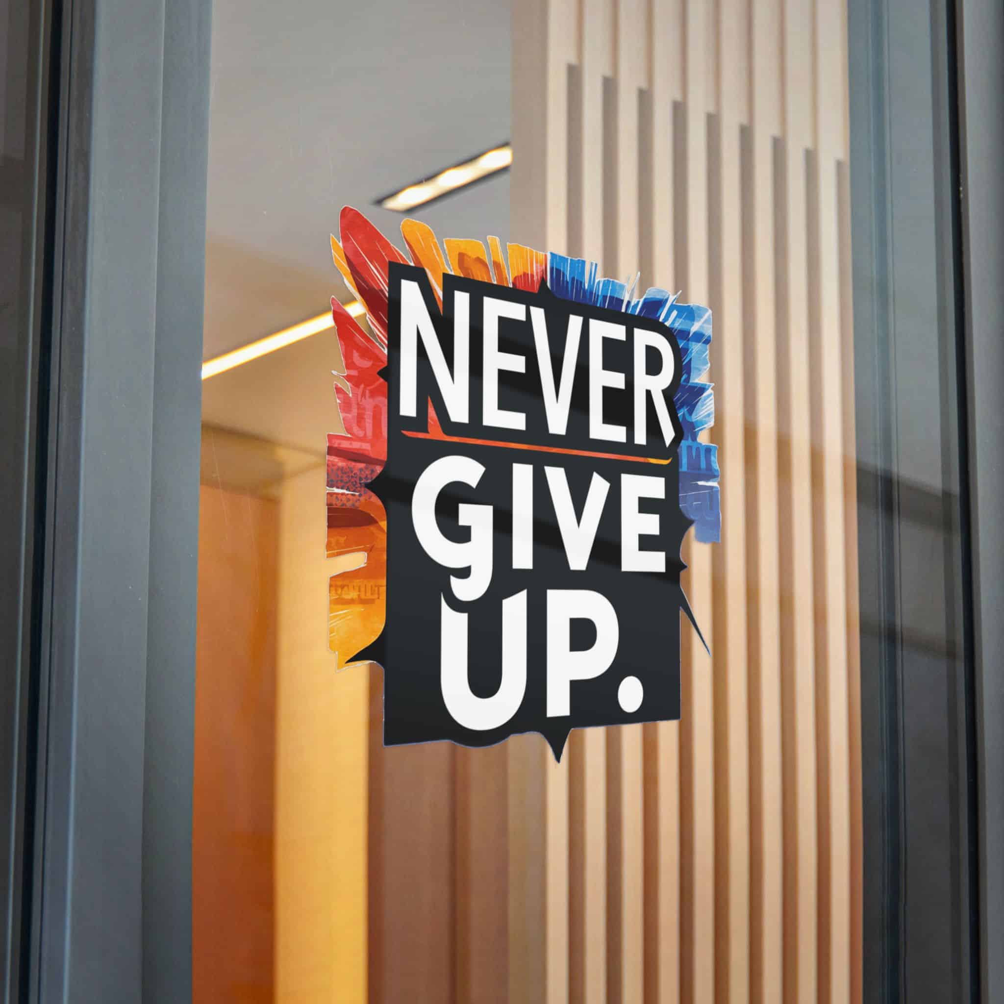 Never Give Up 2 1 Die Cut Stickers Dtf - Image 30
